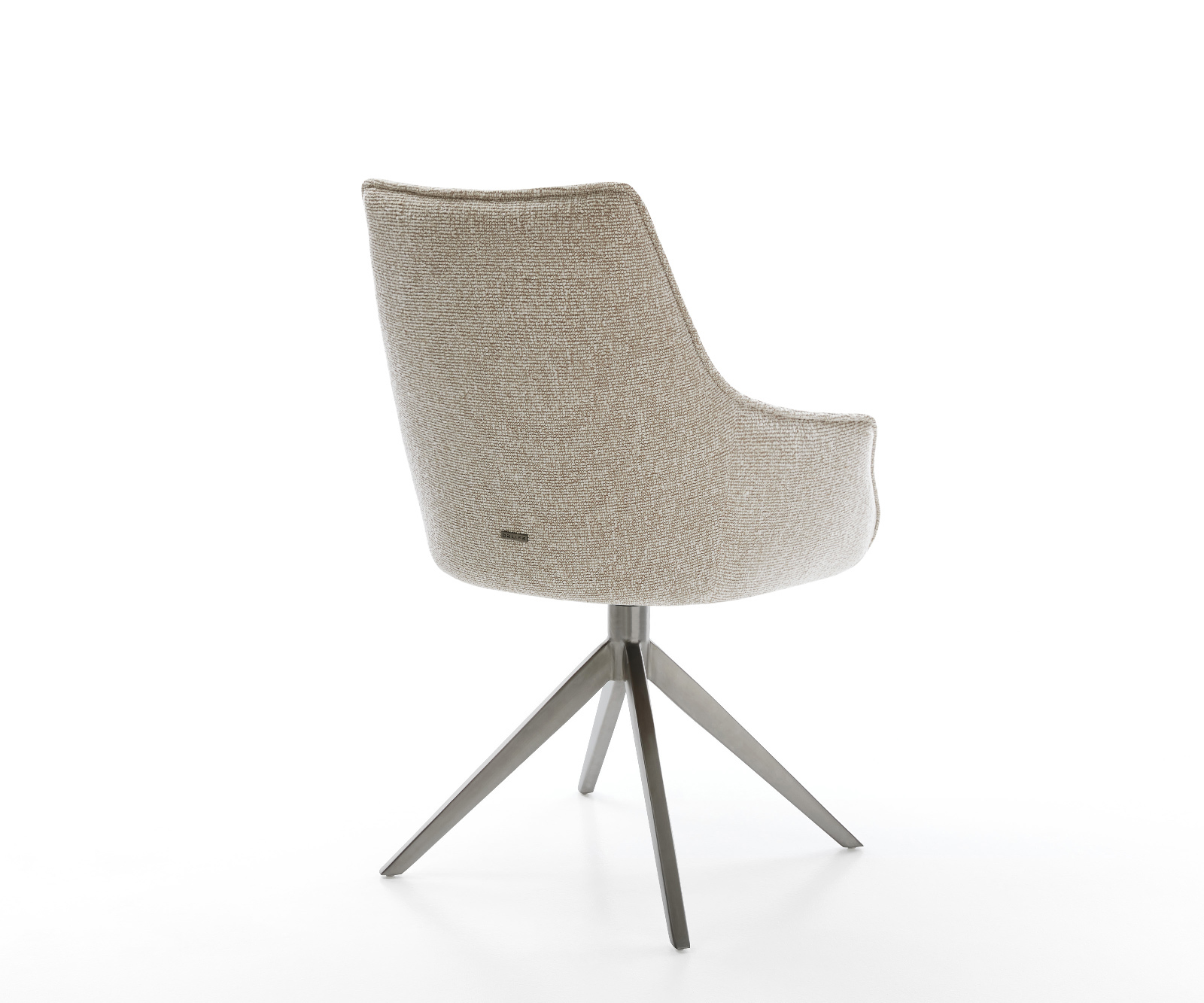 Jedálenská stolička Alja-Flex s opierkami tkanina mäkká béžová krížová podstava široká grafitová 360° otočná hojdacia funkcia vrecková pružina - Image 5