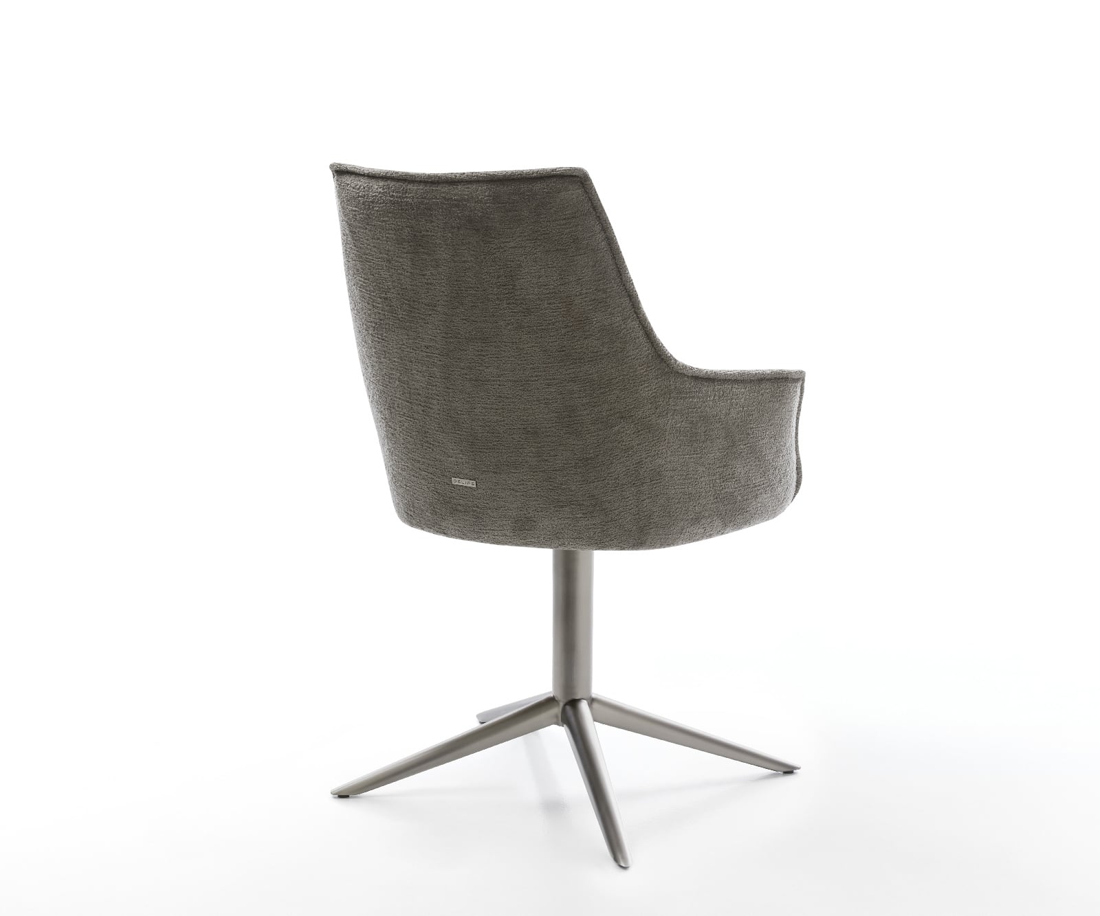 Jedálenská stolička Alja-Flex s opierkami bouclé mäkký tmavobéžová krížová podstava grafitová 360° otočná hojdacia funkcia vrecková pružina - Image 5