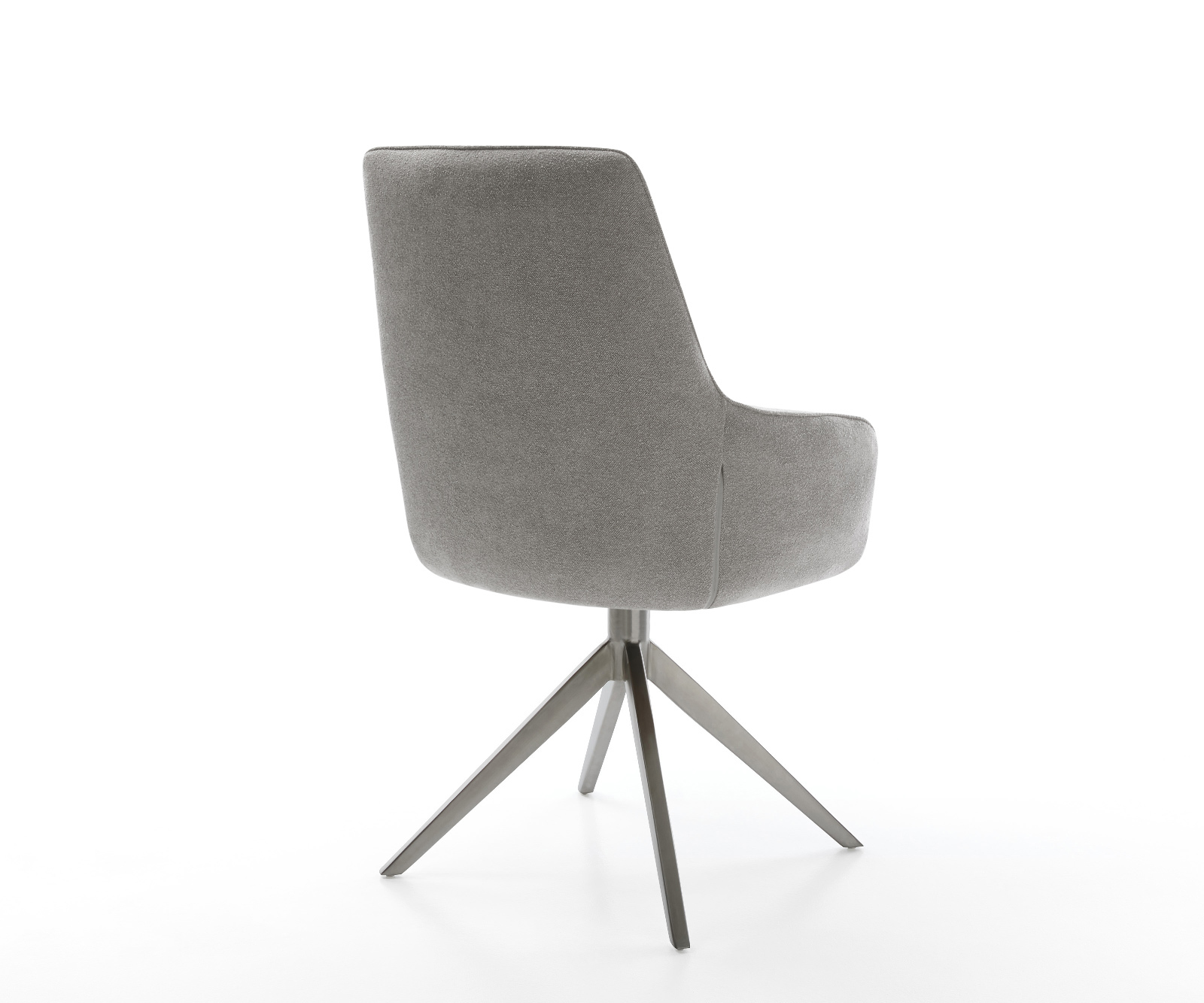 Jedálenská stolička Zelia-Flex s opierkami texturovaná látka mäkká sivá krížová podstava široká grafitová 360° otočná hojdacia funkcia vrecková pružina - Image 5