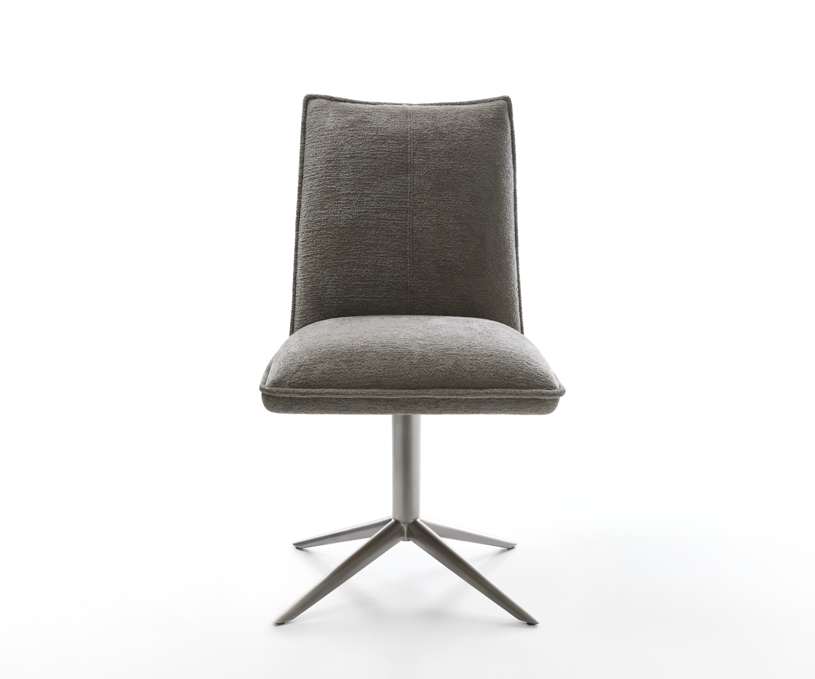 Jedálenská stolička Lelio-Flex bouclé mäkký tmavobéžová podstava grafitová 360° otočný kolískacia funkcia vrecková pružina - Image 2