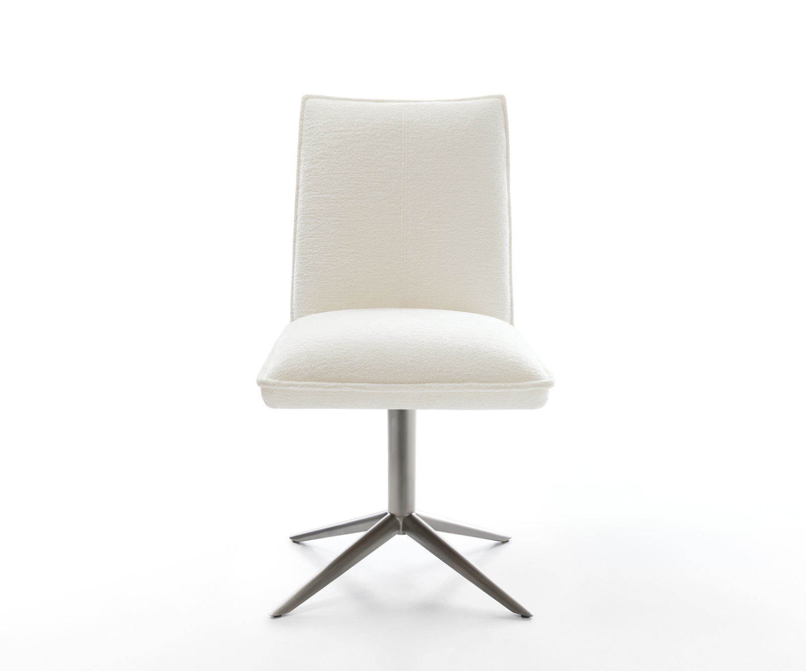 Jedálenská stolička Lelio-Flex bouclé mäkký béžová podstava grafitová 360° otočný hojdacia funkcia vrecková pružina - Image 2