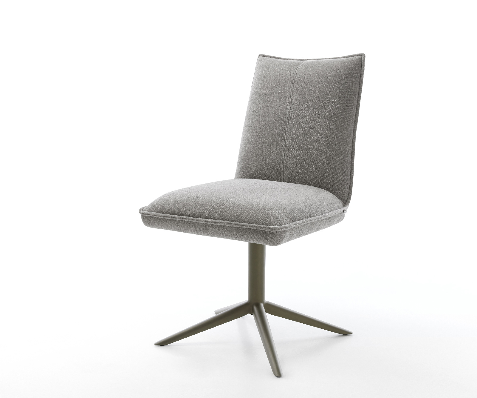 Jedálenská stolička Lelio-Flex texturovaná látka mäkký sivá krížová podstava titánová farba 360° otočný hojdacia funkcia vrecková pružina