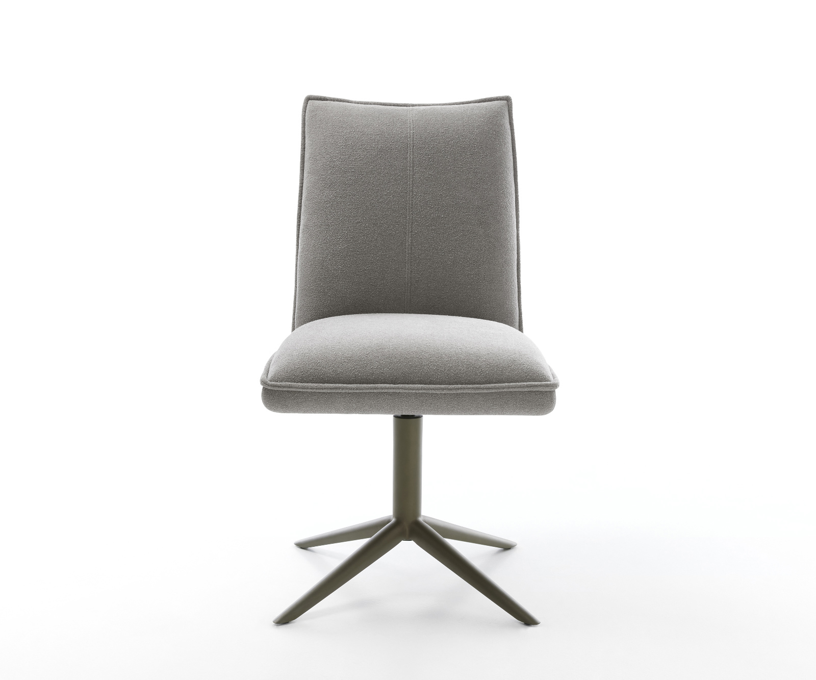 Jedálenská stolička Lelio-Flex texturovaná látka mäkký sivá krížová podstava titánová farba 360° otočný hojdacia funkcia vrecková pružina - Image 2