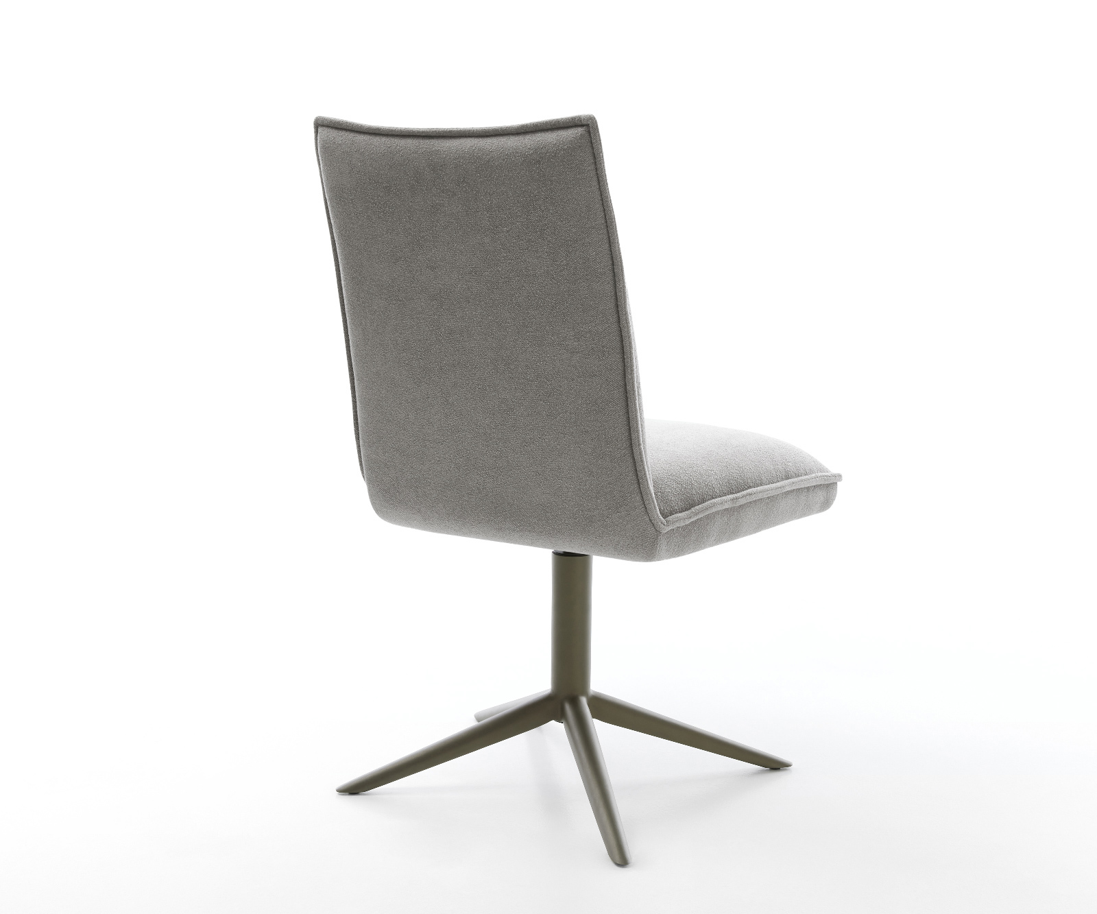 Jedálenská stolička Lelio-Flex texturovaná látka mäkký sivá krížová podstava titánová farba 360° otočný hojdacia funkcia vrecková pružina - Image 5