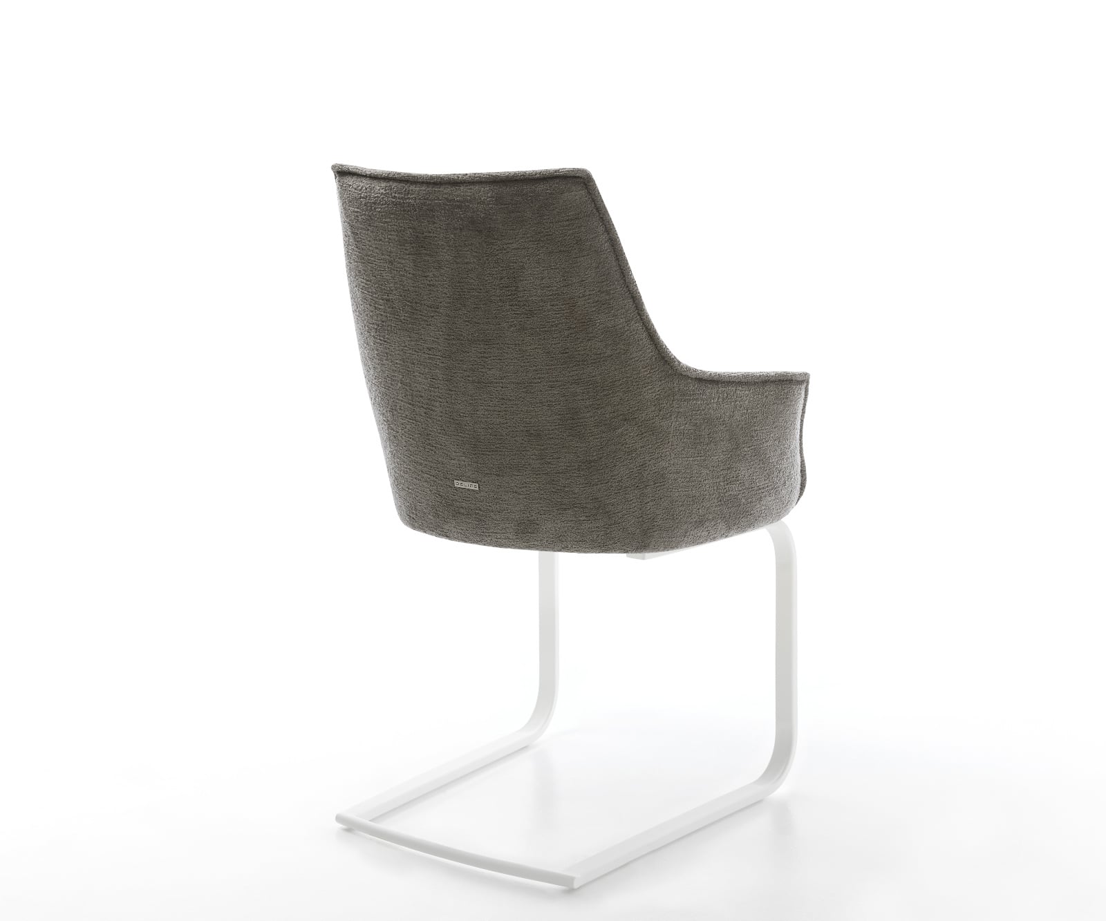 Konzolová jedálenská stolička Alja-Flex s opierkami bouclé mäkký tmavobéžová konzolová jedálenská stolička plochá biela vrecková pružina - Image 5