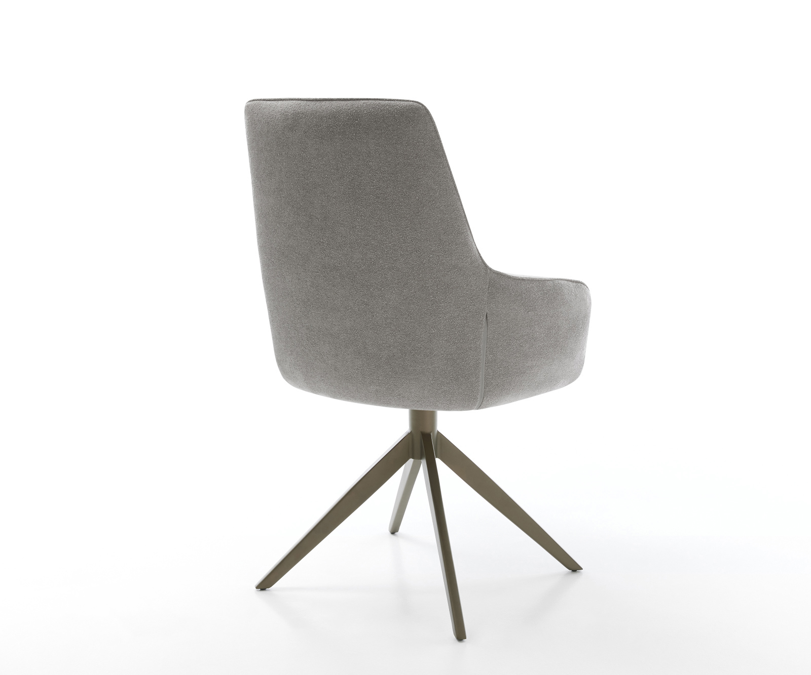 Jedálenská stolička Zelia-Flex s opierkami texturovaná látka mäkká sivá krížová podstava široká titánová farba 360° otočná kolískacia funkcia vrecková pružina - Image 5