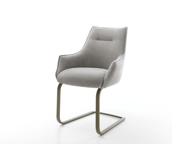 Konzolová podstava Alja-Flex s opierkami texturovaná látka mäkký sivá konzolová podstava plochý Titánová farba vrecková pružina