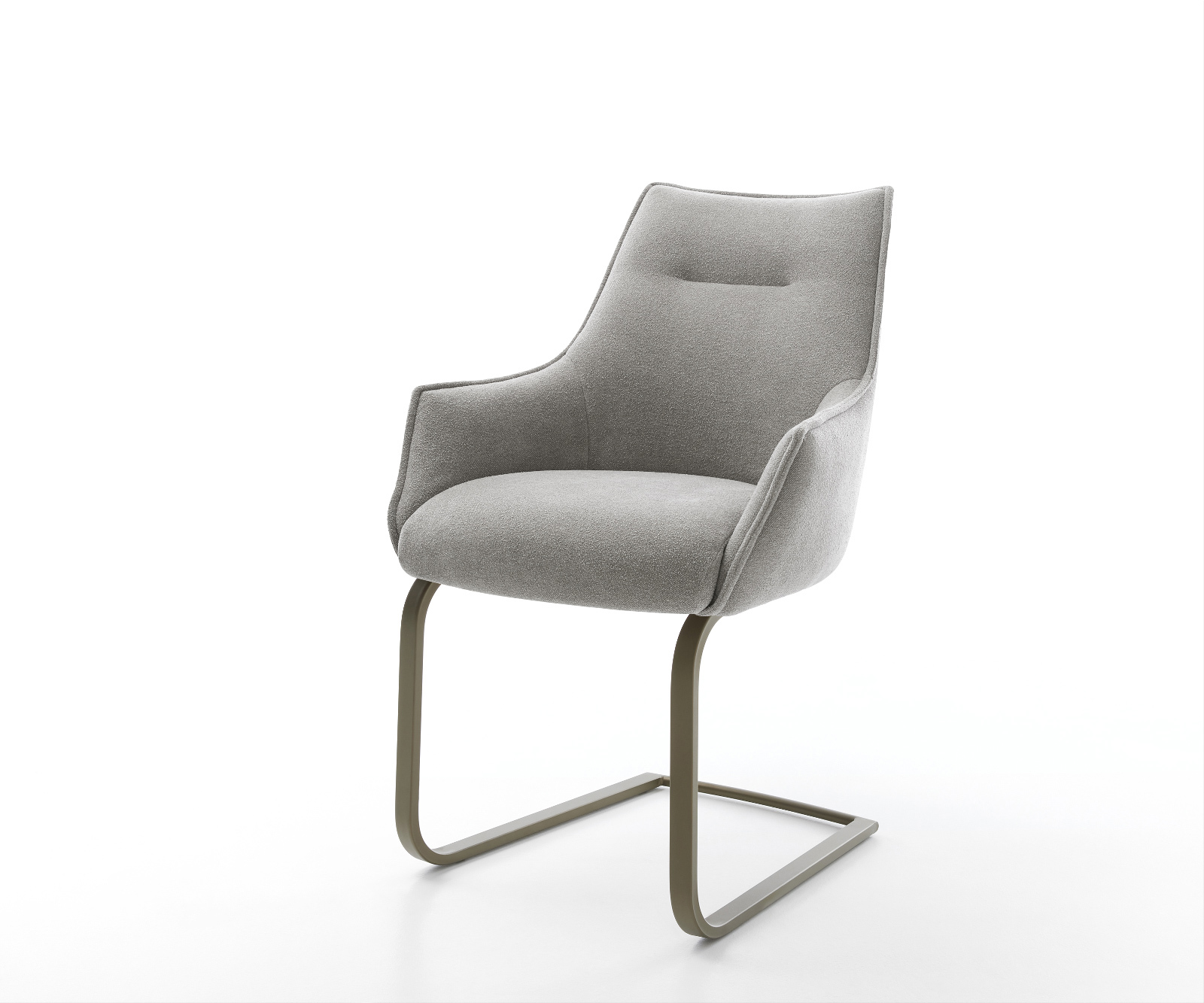 Konzolová podstava Alja-Flex s opierkami texturovaná látka mäkký sivá konzolová podstava plochý Titánová farba vrecková pružina