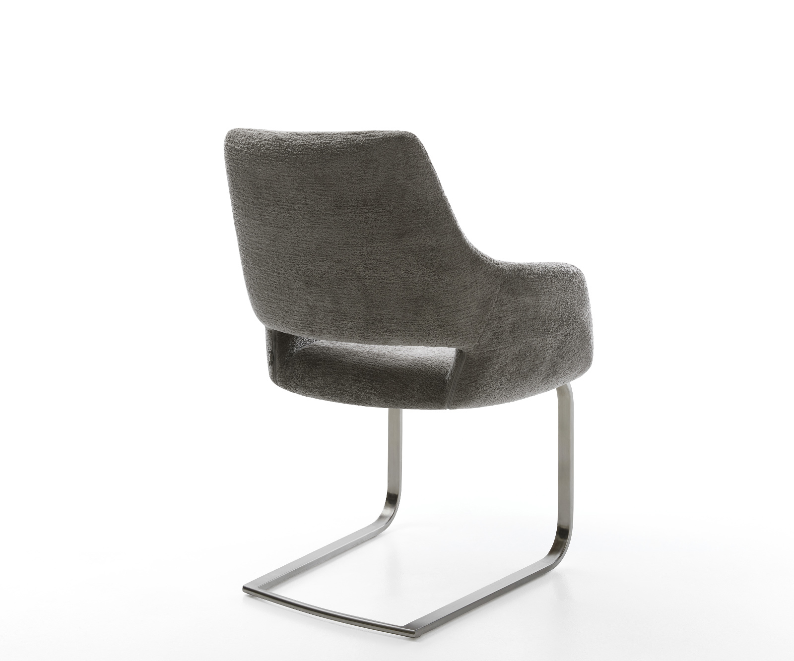 Konzolová podstava Yago-Flex s opierkami bouclé mäkký tmavobéžová konzolová podstava plochý grafit vrecková pružina - Image 5