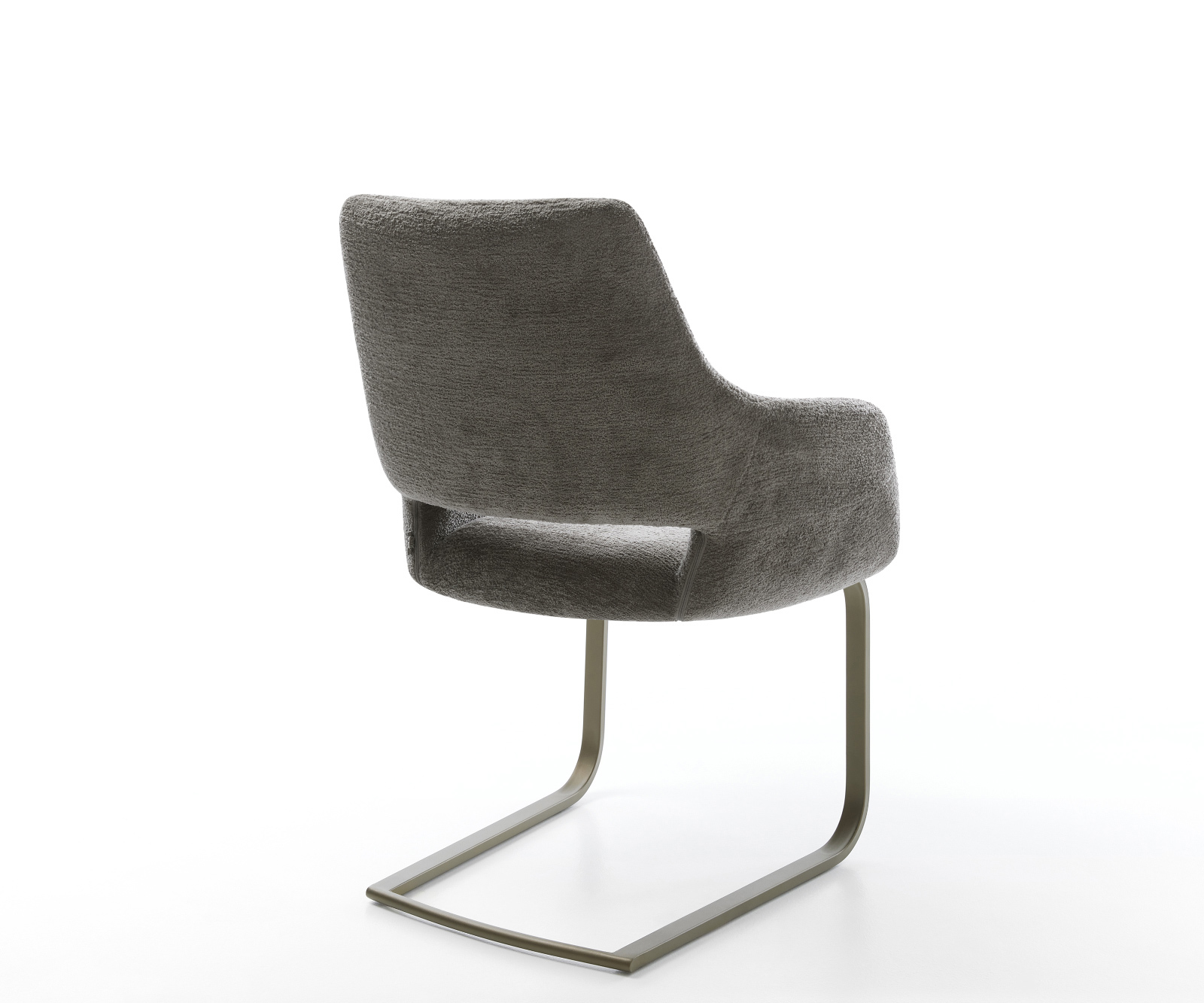 Konzolová podstava Yago-Flex s opierkami Bouclé Soft Tmavobéžová konzolová podstava plochý Titánová farba vrecková pružina - Image 5