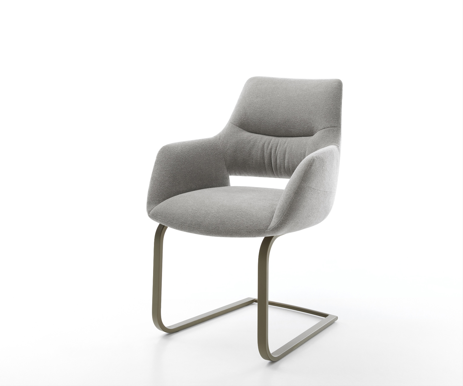 Konzolová podstava Yago-Flex s opierkami texturovaná látka mäkký sivá konzolová podstava plochý Titánová farba vrecková pružina