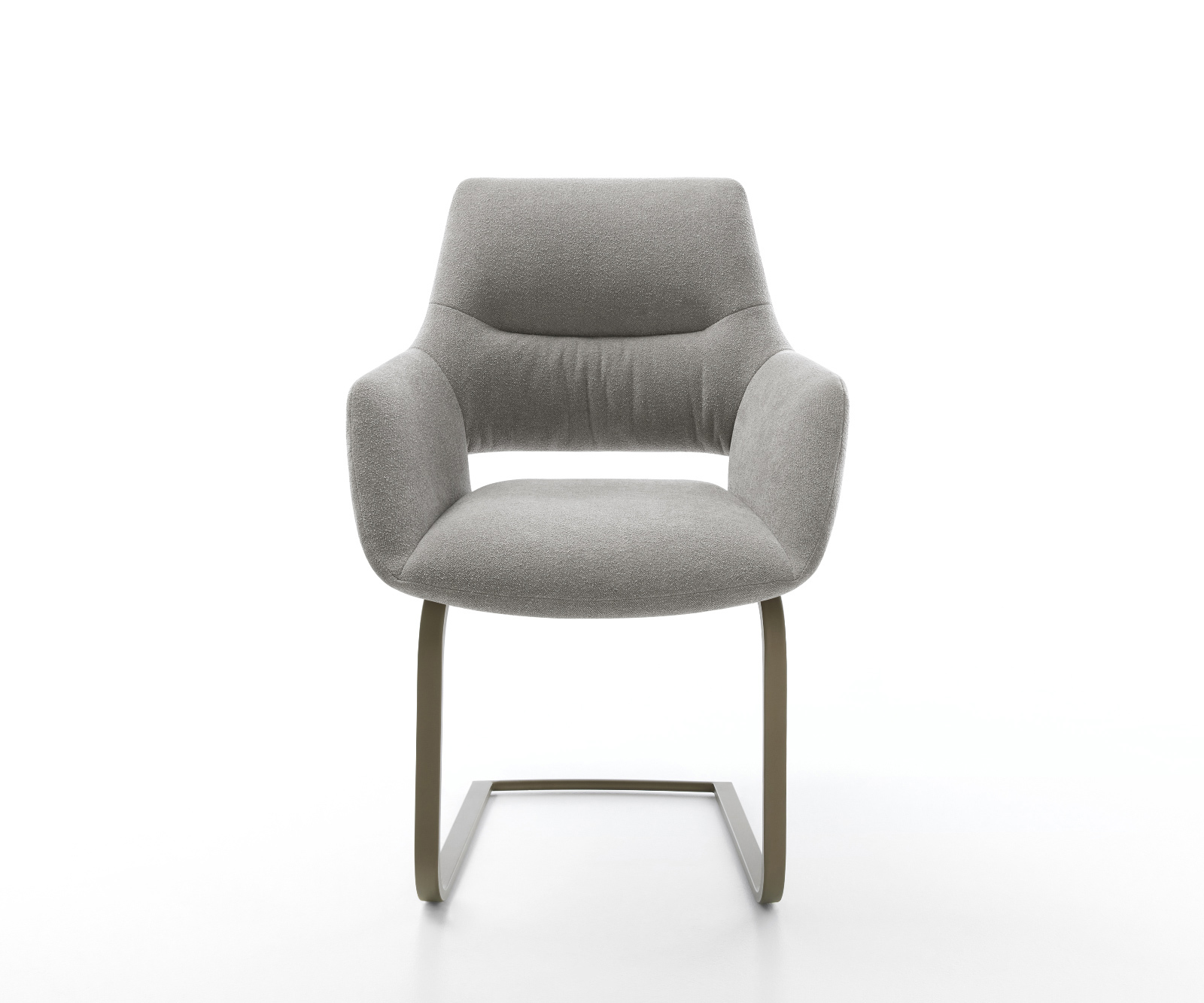 Konzolová podstava Yago-Flex s opierkami texturovaná látka mäkký sivá konzolová podstava plochý Titánová farba vrecková pružina - Image 2