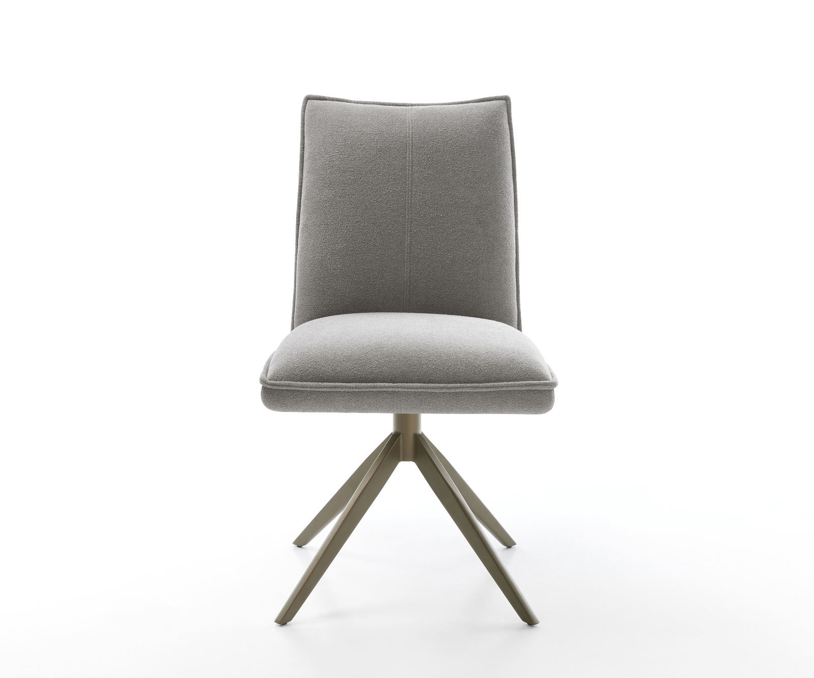 Jedálenská stolička Lelio-Flex štruktúrovaná látka mäkká sivá krížová podstava široká titánová farba 360° otočná hojdacia funkcia vrecková pružina - Image 2