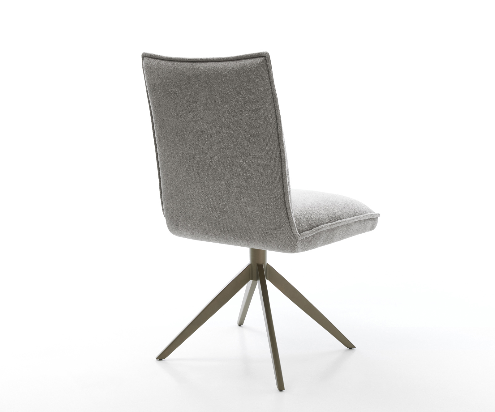 Jedálenská stolička Lelio-Flex štruktúrovaná látka mäkká sivá krížová podstava široká titánová farba 360° otočná hojdacia funkcia vrecková pružina - Image 5