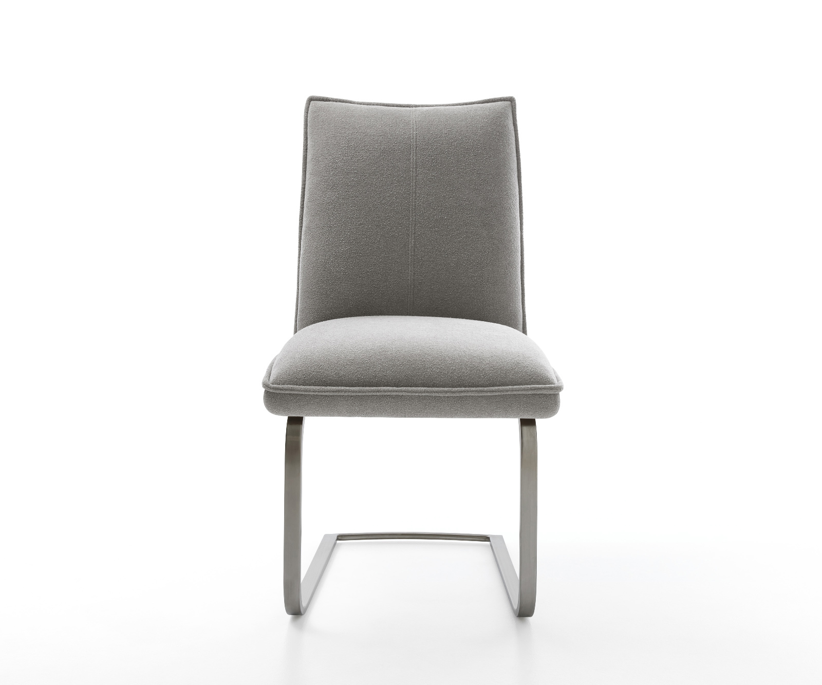 Konzolová jedálenská stolička Lelio-Flex texturovaná látka mäkký sivá konzolová jedálenská stolička plochý grafit vrecková pružina - Image 2