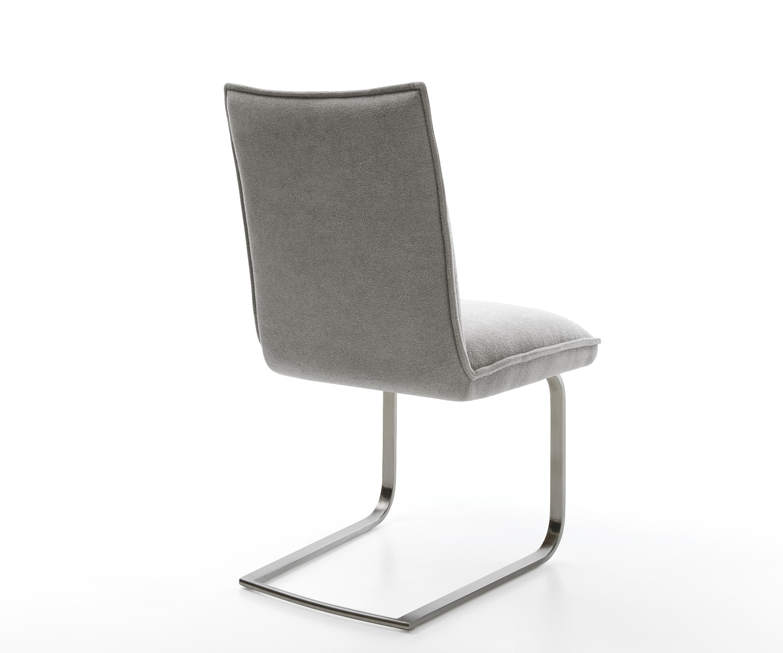 Konzolová jedálenská stolička Lelio-Flex texturovaná látka mäkký sivá konzolová jedálenská stolička plochý grafit vrecková pružina - Image 5