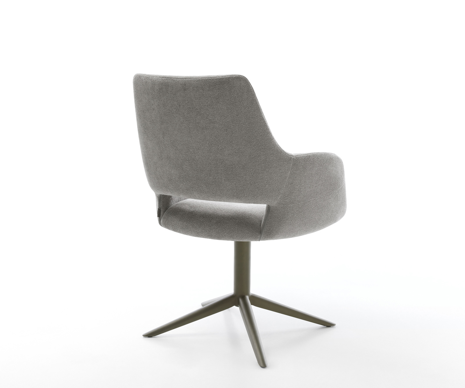 Jedálenská stolička Yago-Flex s opierkami texturovaná látka mäkká sivá krížová podstava titánová farba 360° otočný hojdacia funkcia vrecková pružina - Image 5