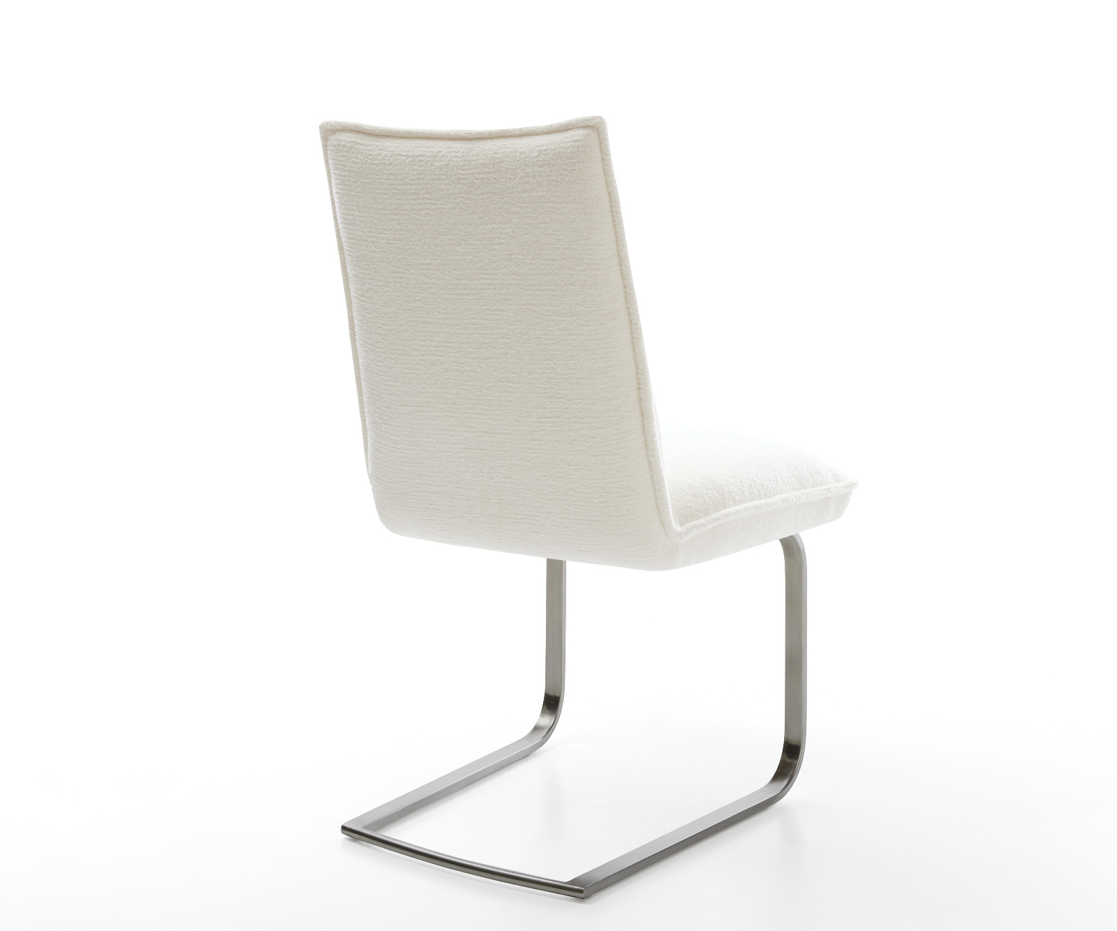 Konzolová jedálenská stolička Lelio-Flex bouclé mäkký béžová konzolová jedálenská stolička plochá grafitová vrecková pružina - Image 5