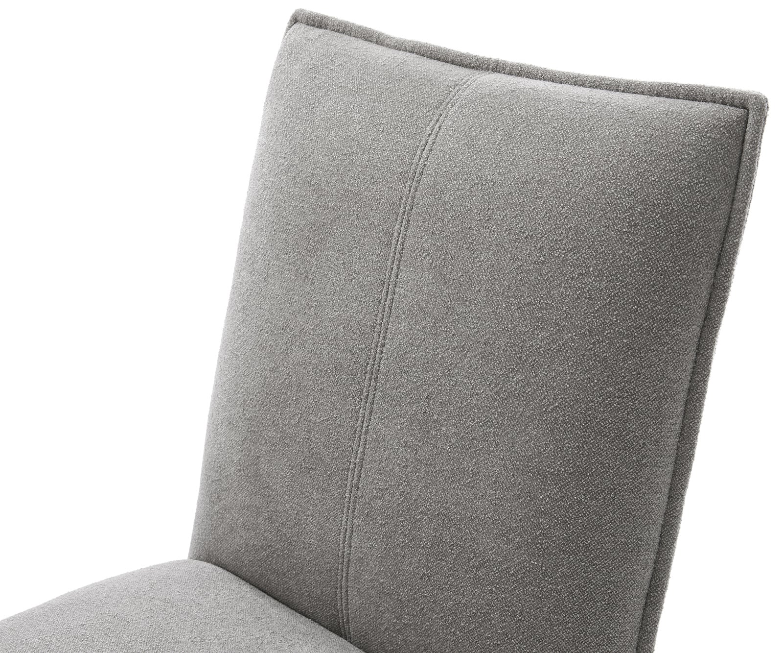 Jedálenská stolička Lelio-Flex texturovaná látka mäkká sivá drevená podstava hranatá prírodná 180° otočný vrecková pružina - Image 4