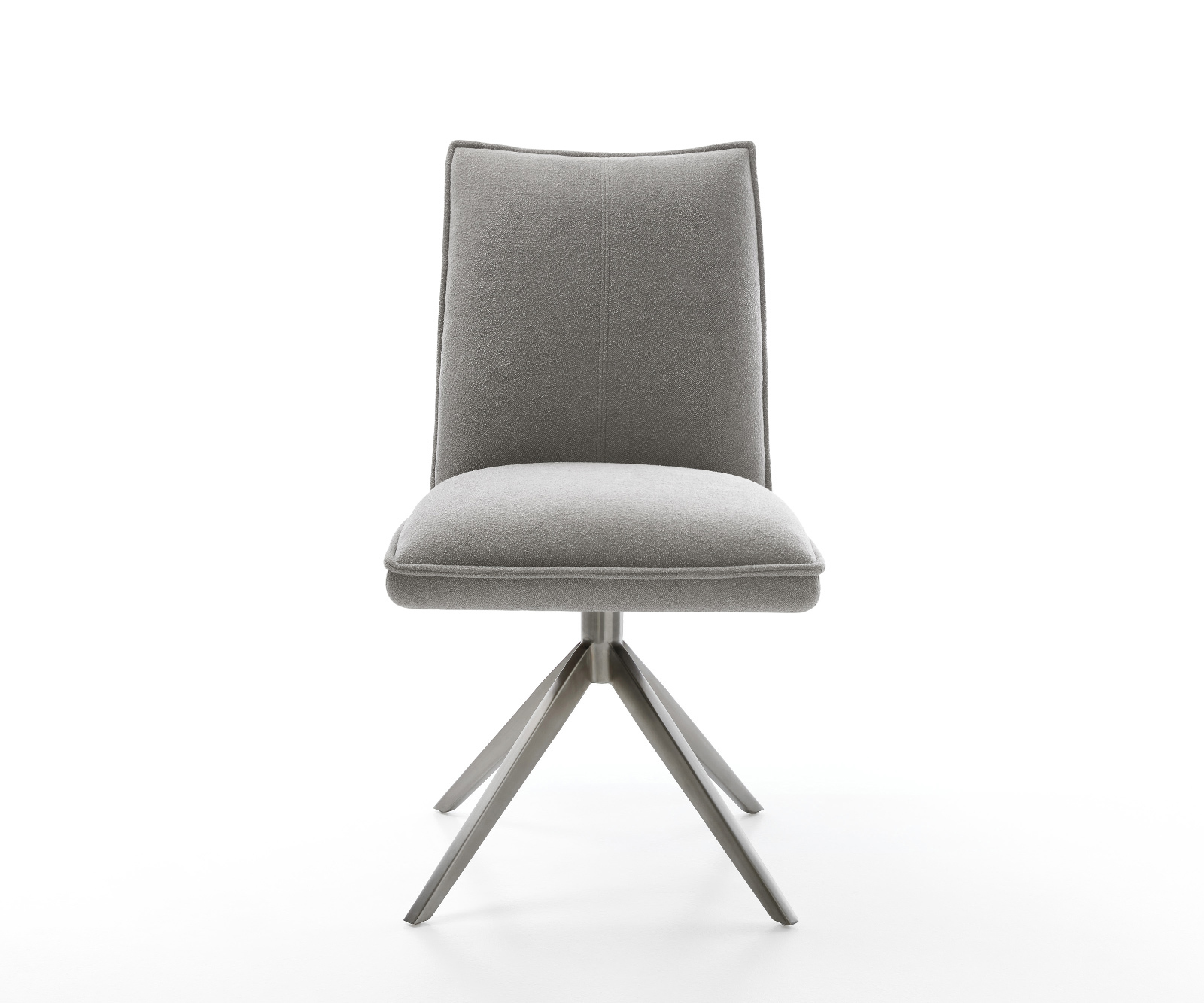 Jedálenská stolička Lelio-Flex štruktúrovaná látka mäkký sivá krížová podstava široká grafitová 360° otočná hojdacia funkcia vrecková pružina - Image 2