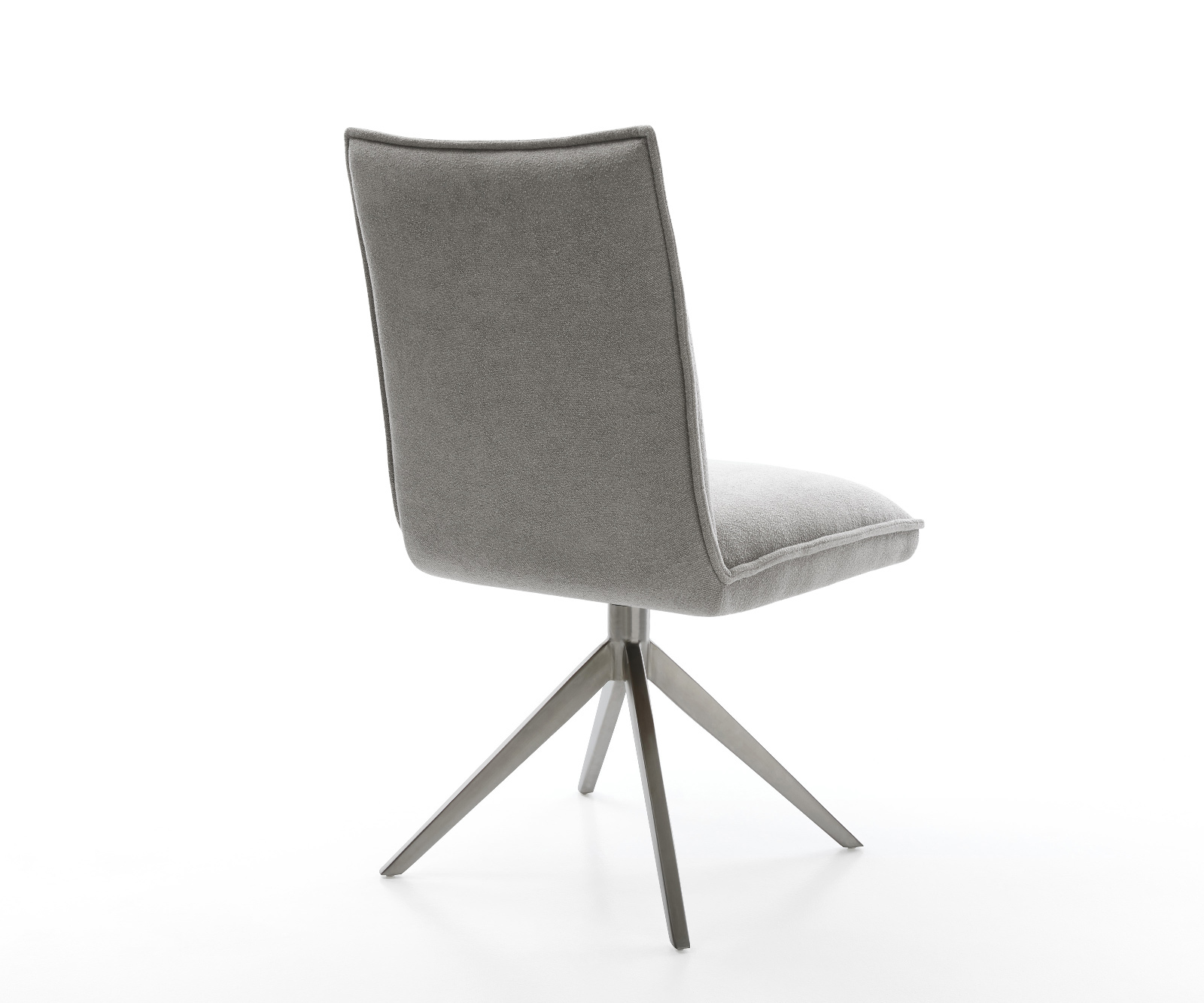 Jedálenská stolička Lelio-Flex štruktúrovaná látka mäkký sivá krížová podstava široká grafitová 360° otočná hojdacia funkcia vrecková pružina - Image 5