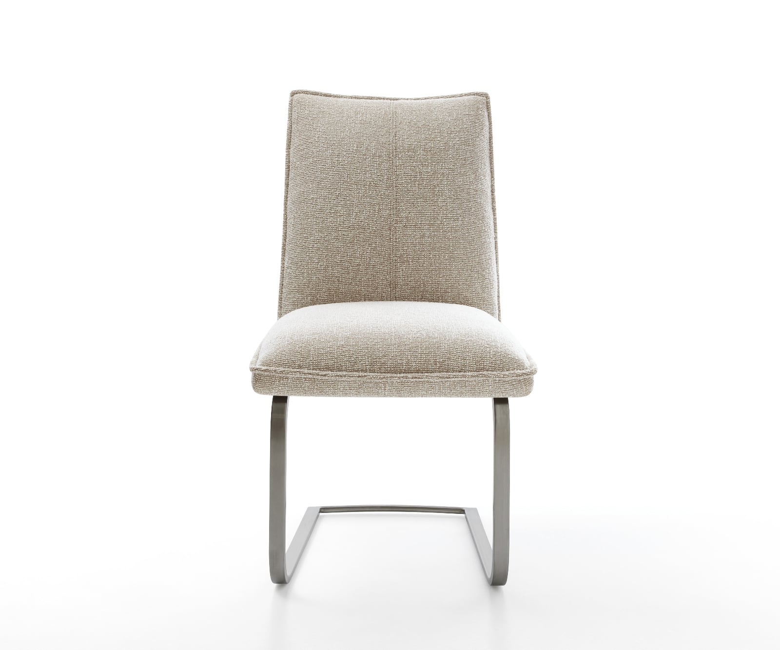 Konzolová jedálenská stolička Lelio-Flex tkanina mäkká béžová konzolová jedálenská stolička plochá grafitová vrecková pružina - Image 2