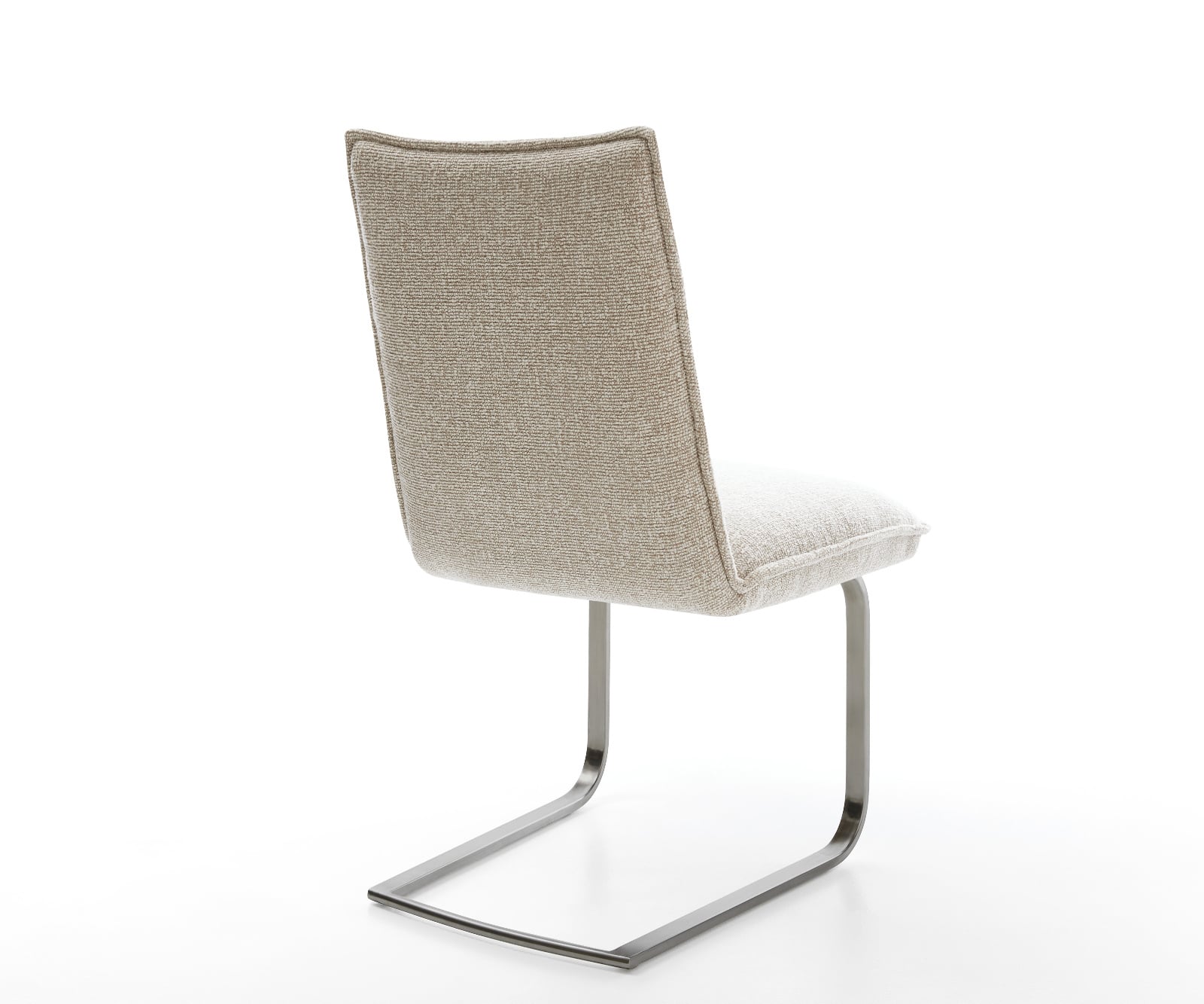 Konzolová jedálenská stolička Lelio-Flex tkanina mäkká béžová konzolová jedálenská stolička plochá grafitová vrecková pružina - Image 5