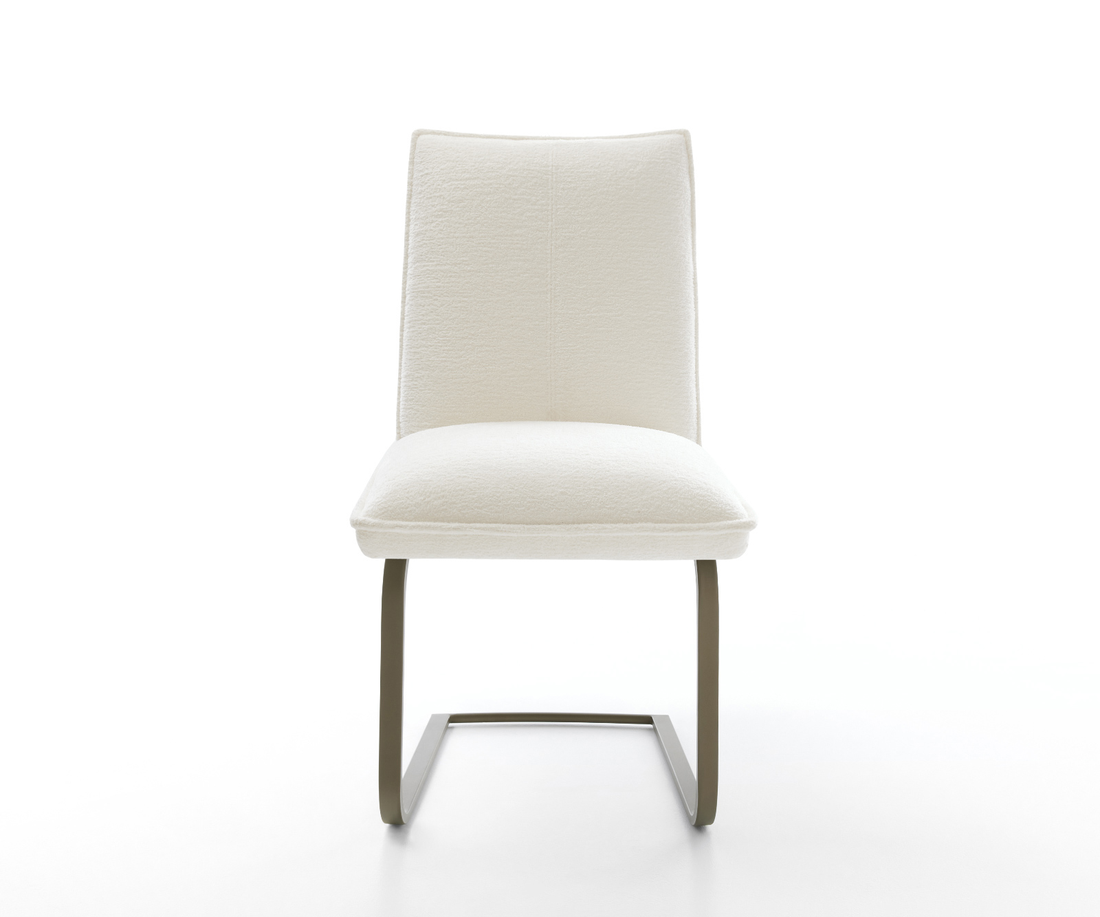 Konzolová jedálenská stolička Lelio-Flex bouclé mäkký béžová konzolová jedálenská stolička plochý efektové prevedenie titánová vrecková pružina - Image 2