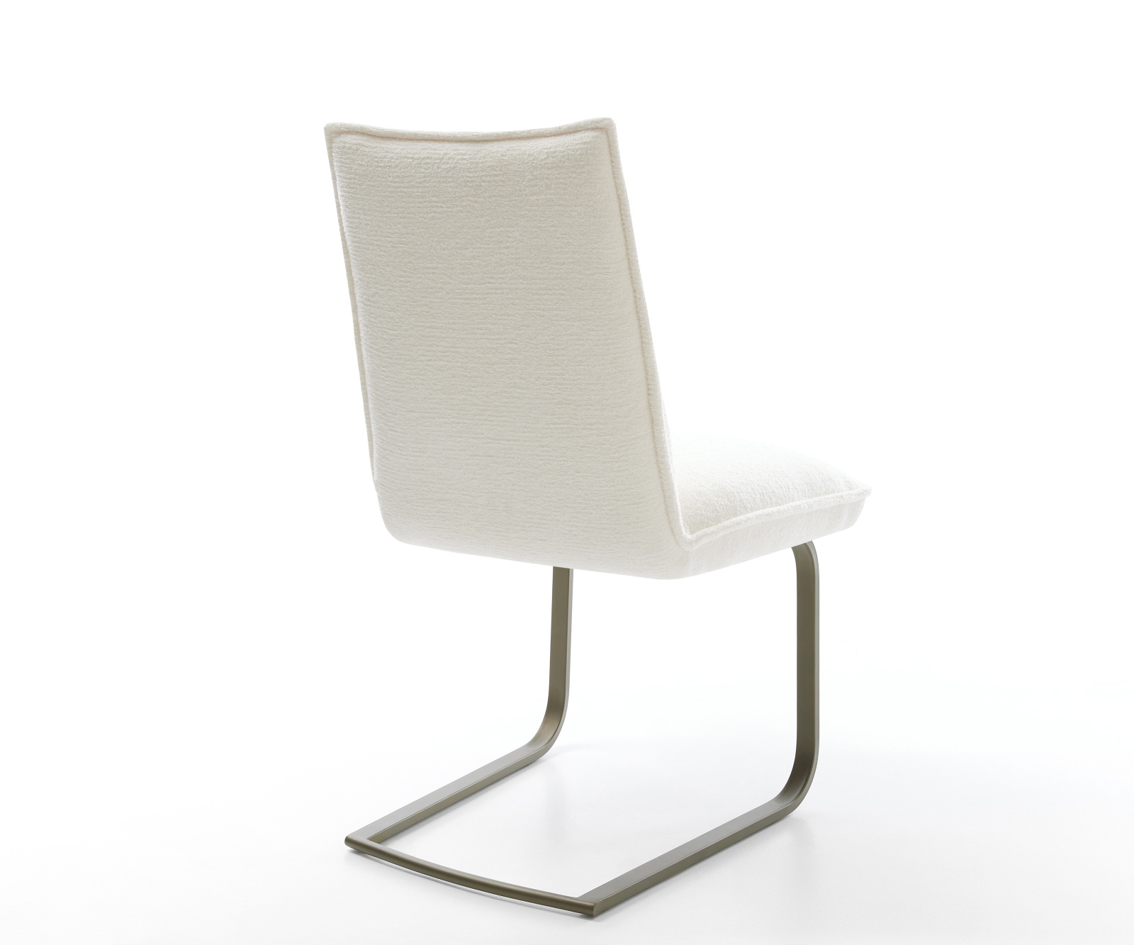 Konzolová jedálenská stolička Lelio-Flex bouclé mäkký béžová konzolová jedálenská stolička plochý efektové prevedenie titánová vrecková pružina - Image 5