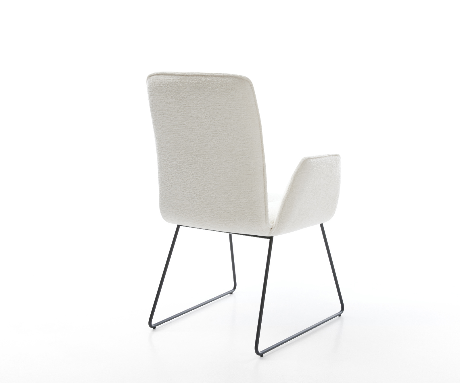 Jedálenská stolička Vinja-Flex bouclé mäkký béžová tenká podstava čierna - Image 5