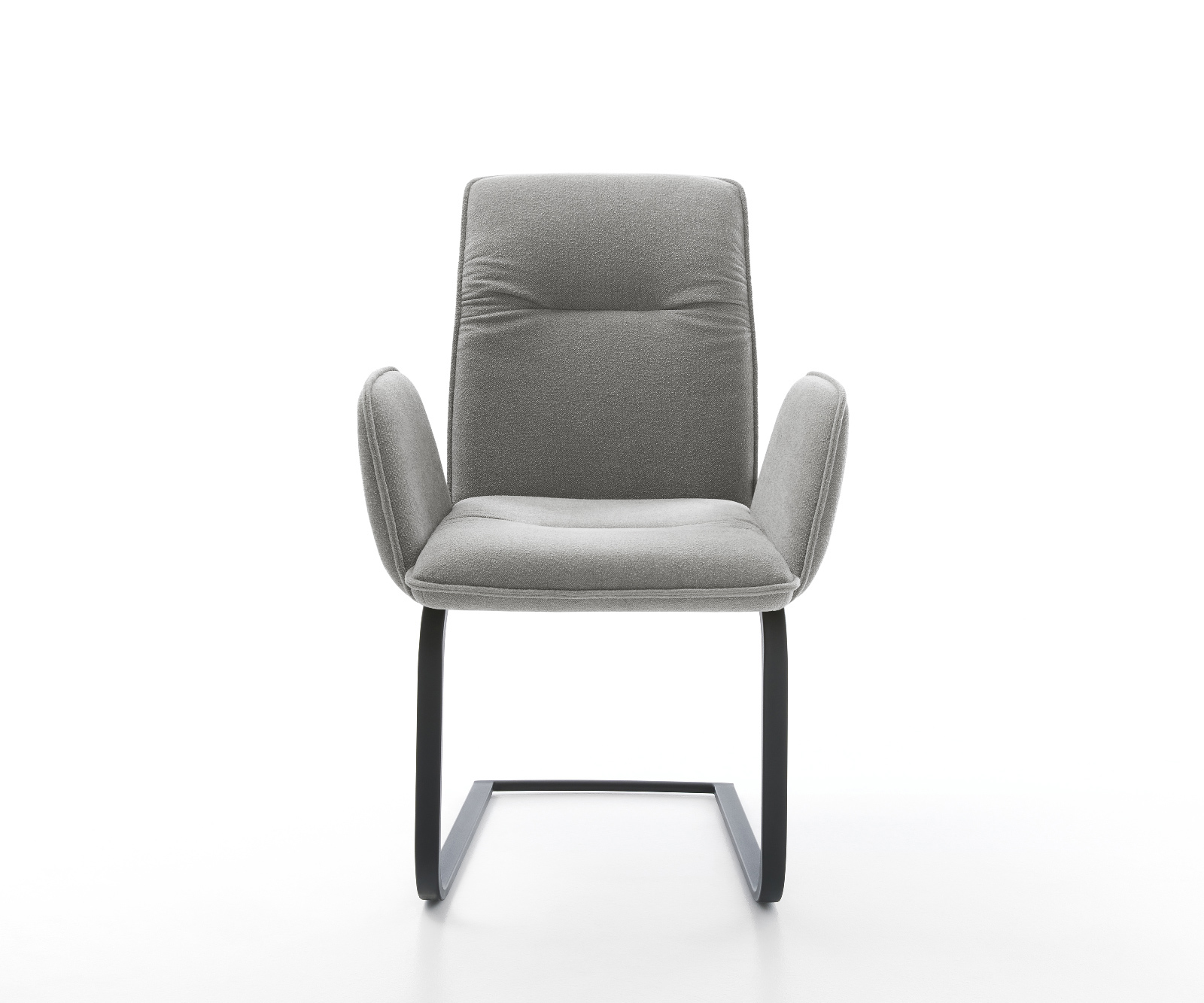 Konzolová podstava Vinja-Flex štruktúrovaná látka mäkký sivá konzolová podstava plochá čierna - Image 2