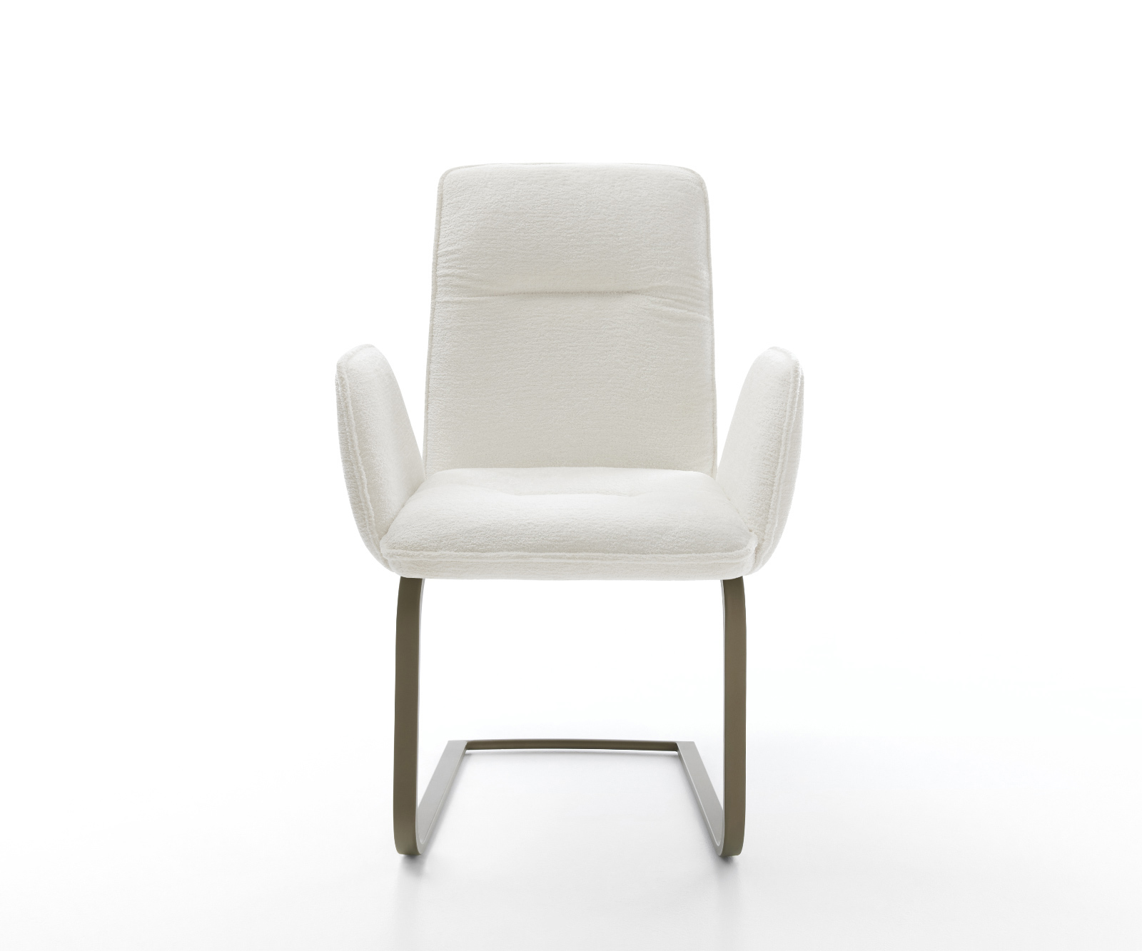 Konzolová jedálenská stolička Vinja-Flex bouclé mäkký béžová konzolová jedálenská stolička plochý titánová farba - Image 2