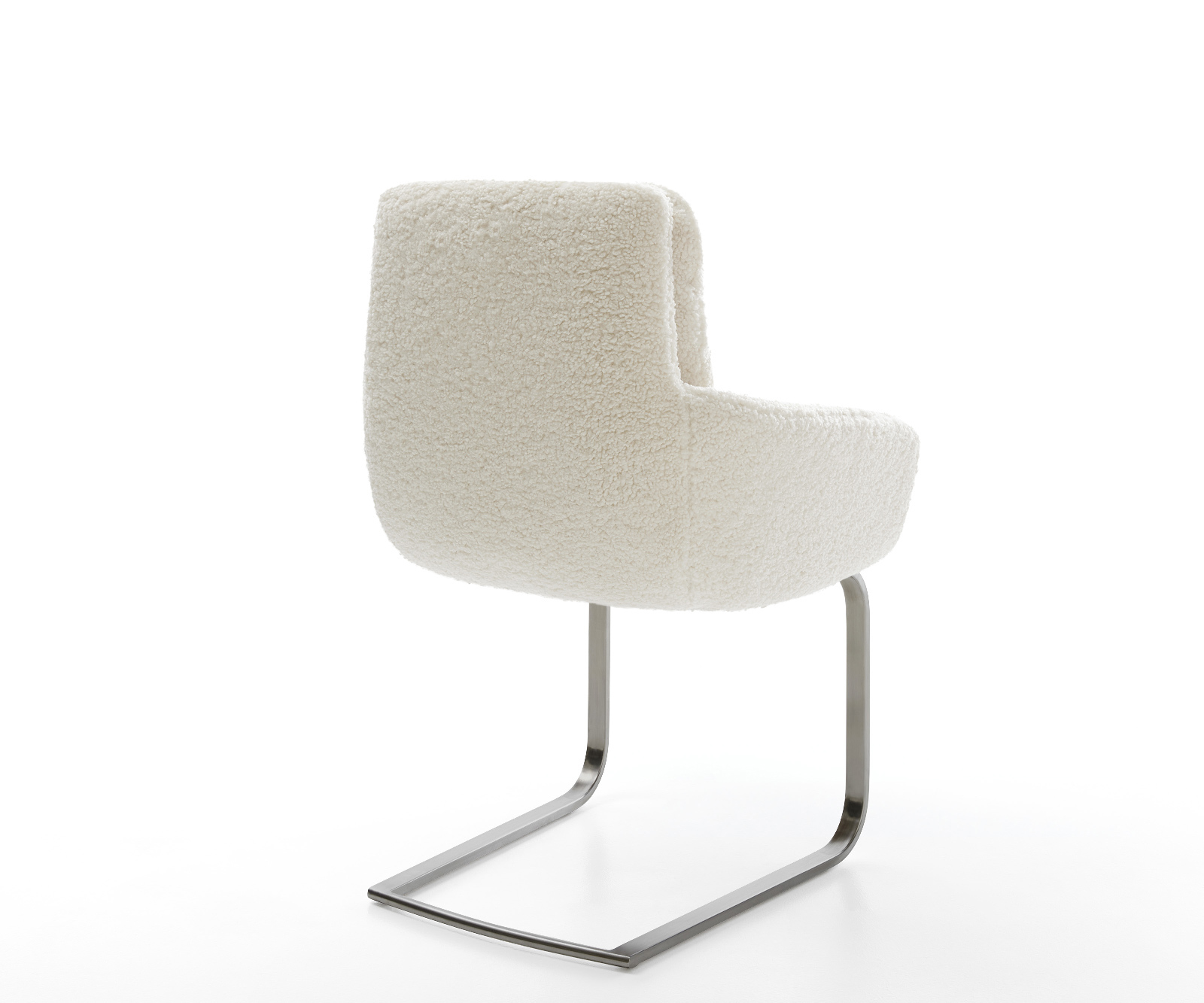 Konzolová jedálenská stolička Abelia-Flex s opierkami plyšový manšester béžová konzolová jedálenská stolička plochý grafit - Image 5