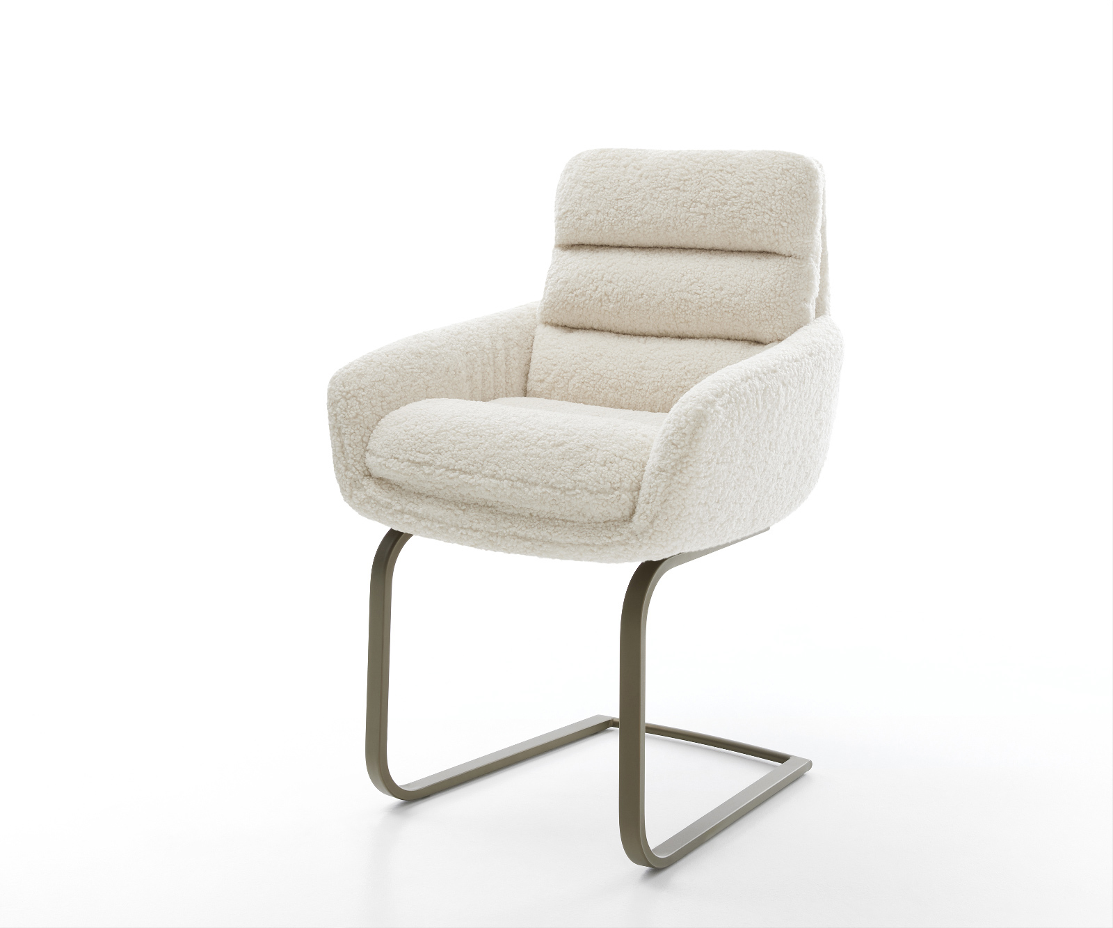 Konzolová podstava Abelia-Flex s opierkami teddy látka béžová konzolová podstava plochý Titánová farba