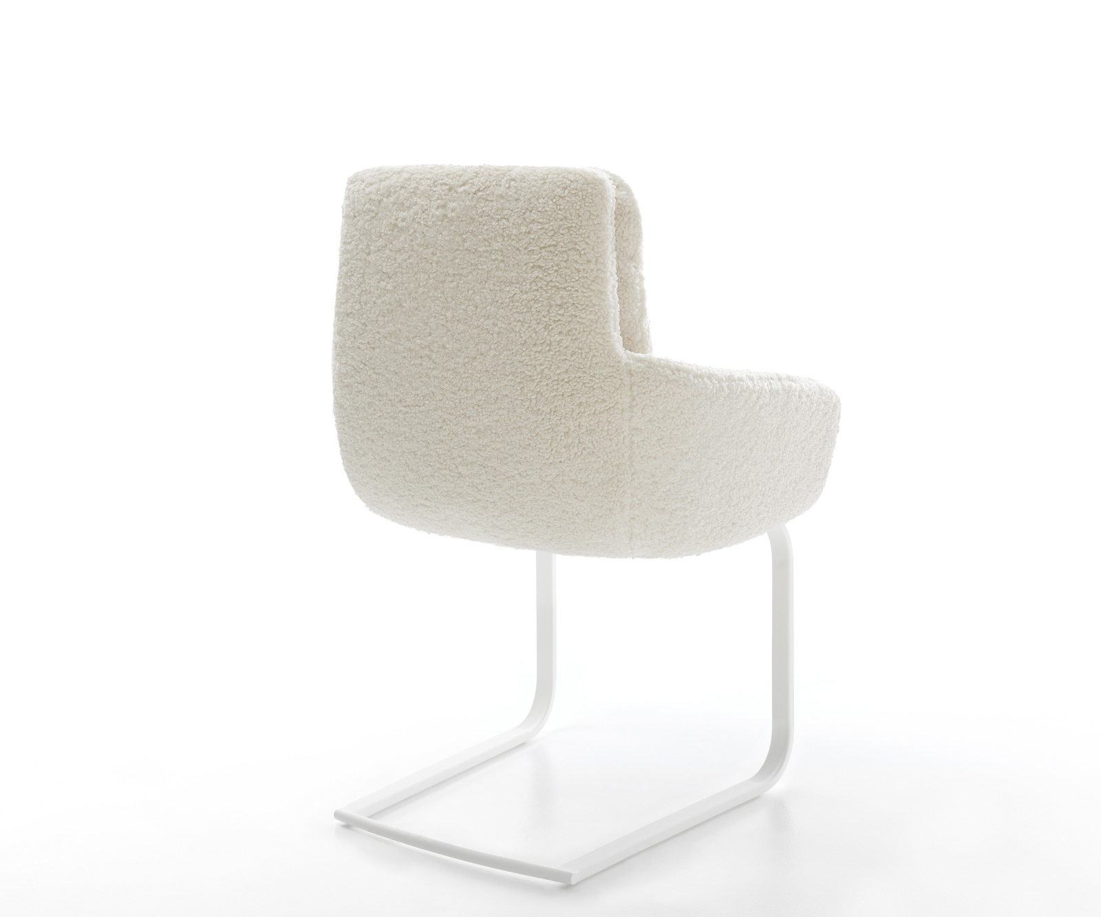 Konzolová podstava Abelia-Flex s opierkami teddy látka béžová konzolová podstava plochá biela - Image 5