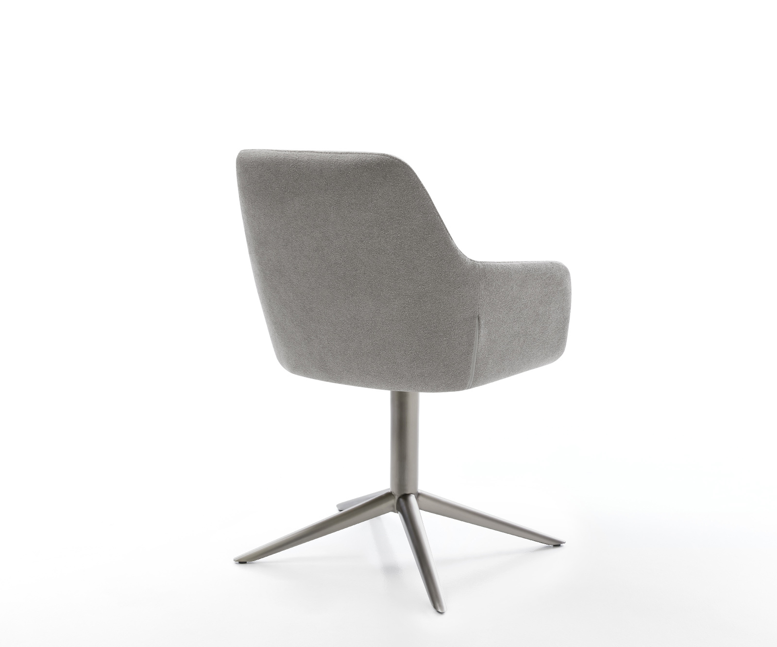 Jedálenská stolička Pejo-Flex štruktúrovaná látka mäkký sivá krížová podstava grafitová 360° otočný hojdacia funkcia vrecková pružina - Image 5