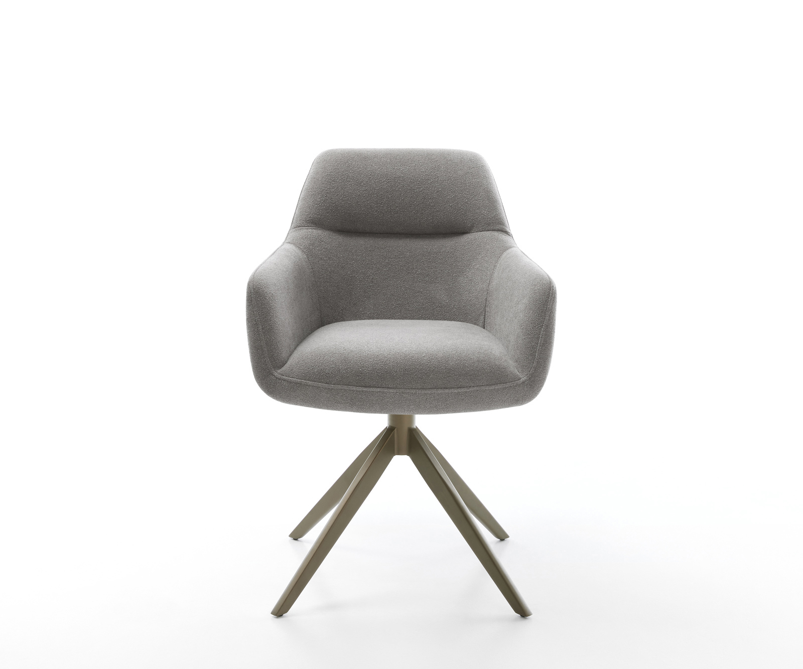 Jedálenská stolička Pejo-Flex štruktúrovaná látka mäkký sivá krížová podstava široká titánová farba 360° otočný hojdacia funkcia vrecková pružina - Image 2