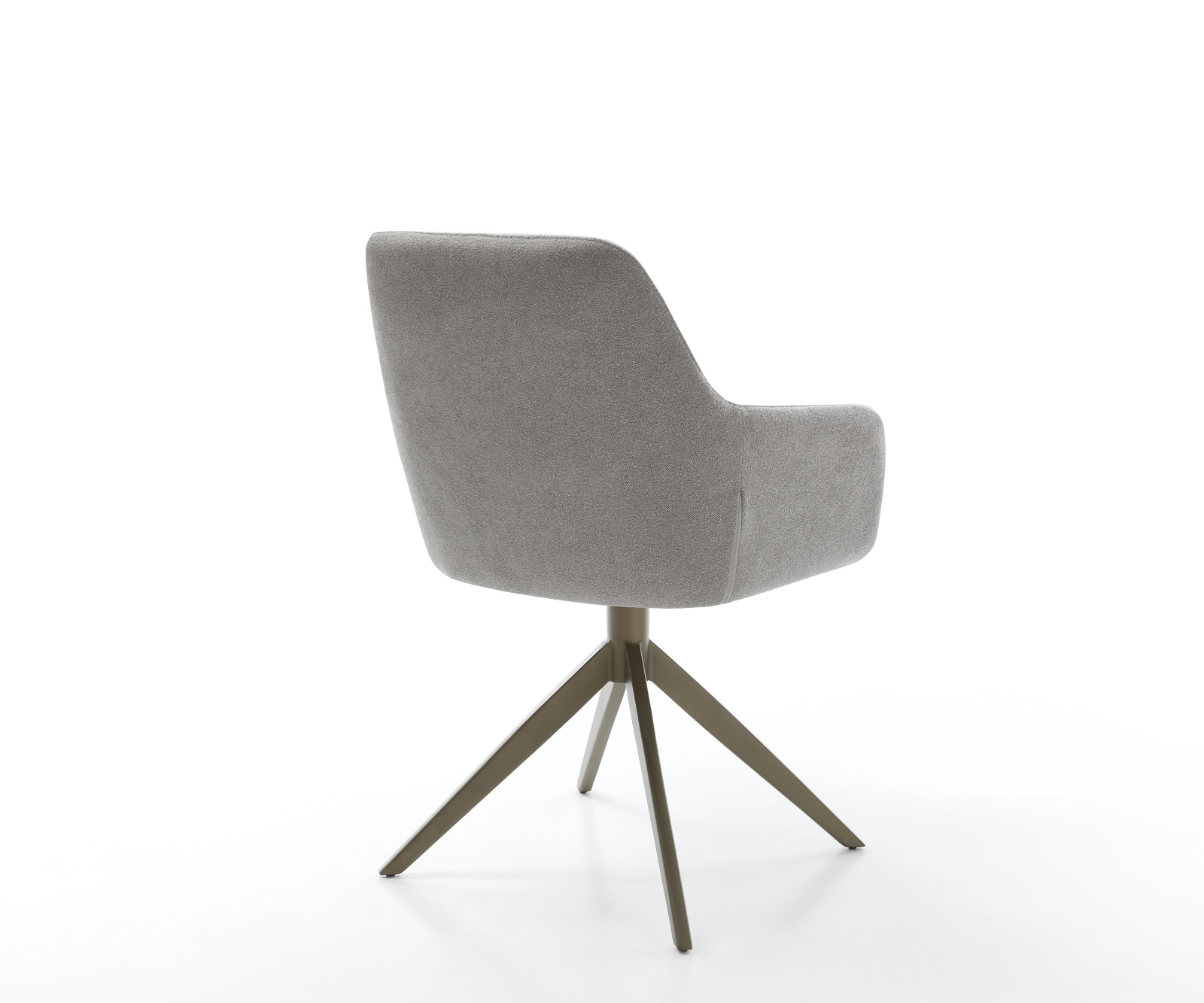 Jedálenská stolička Pejo-Flex štruktúrovaná látka mäkký sivá krížová podstava široká titánová farba 360° otočný hojdacia funkcia vrecková pružina - Image 5