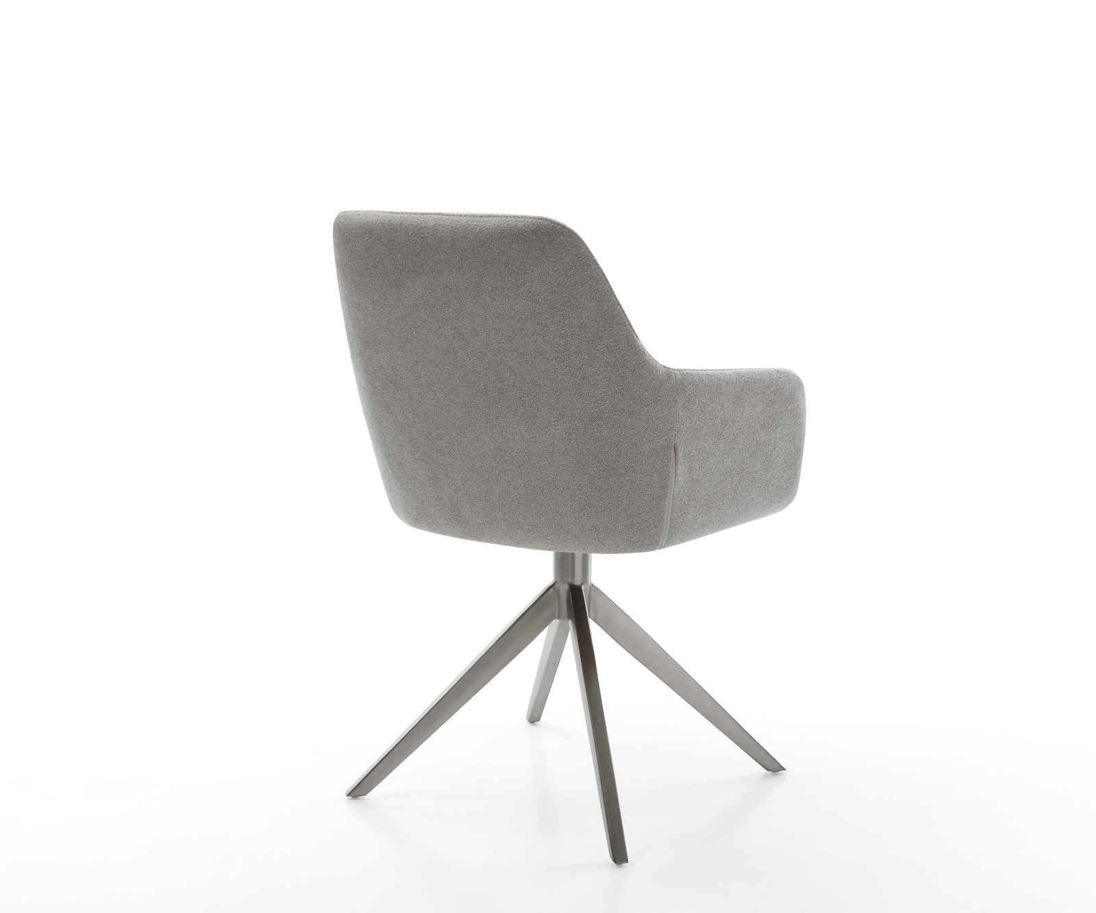 Jedálenská stolička Pejo-Flex štruktúrovaná látka mäkký sivá krížová podstava široká grafitová 360° otočná hojdacia funkcia vrecková pružina - Image 5