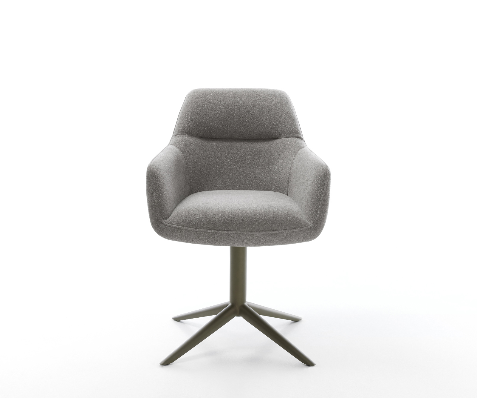 Jedálenská stolička Pejo-Flex štruktúrovaná látka mäkký sivá krížová podstava titánová farba 360° otočný hojdacia funkcia vrecková pružina - Image 2