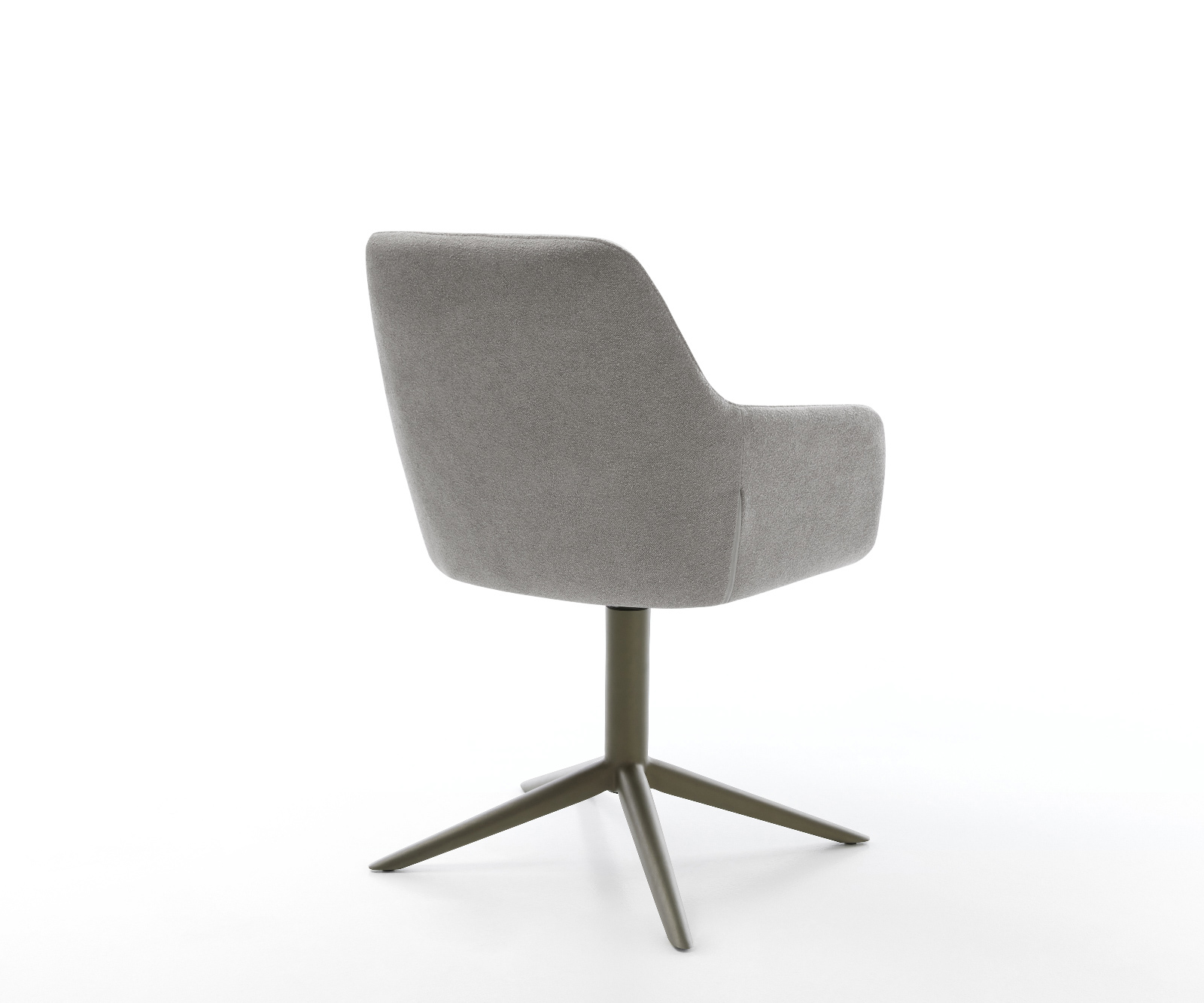 Jedálenská stolička Pejo-Flex štruktúrovaná látka mäkký sivá krížová podstava titánová farba 360° otočný hojdacia funkcia vrecková pružina - Image 5