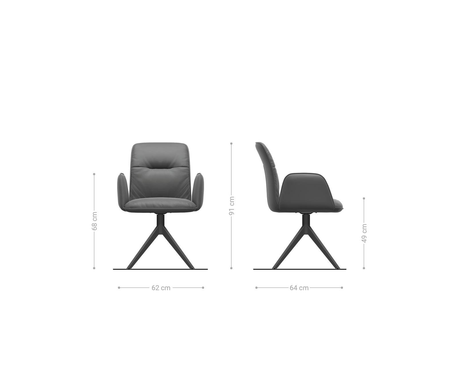 Jedálenská stolička Vinja-Flex bouclé mäkký béžová krížová podstava široká čierna 360° otočná hojdacia funkcia - Image 6