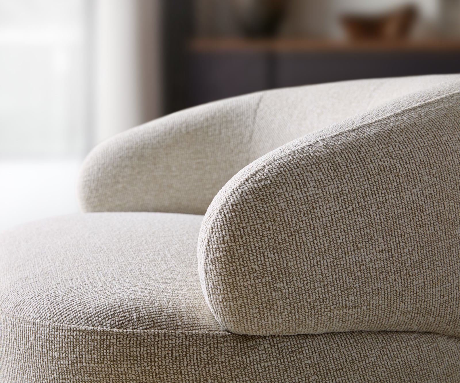 Lounge kreslo Nova 88x88 cm tkanina mäkký béžová - Image 6