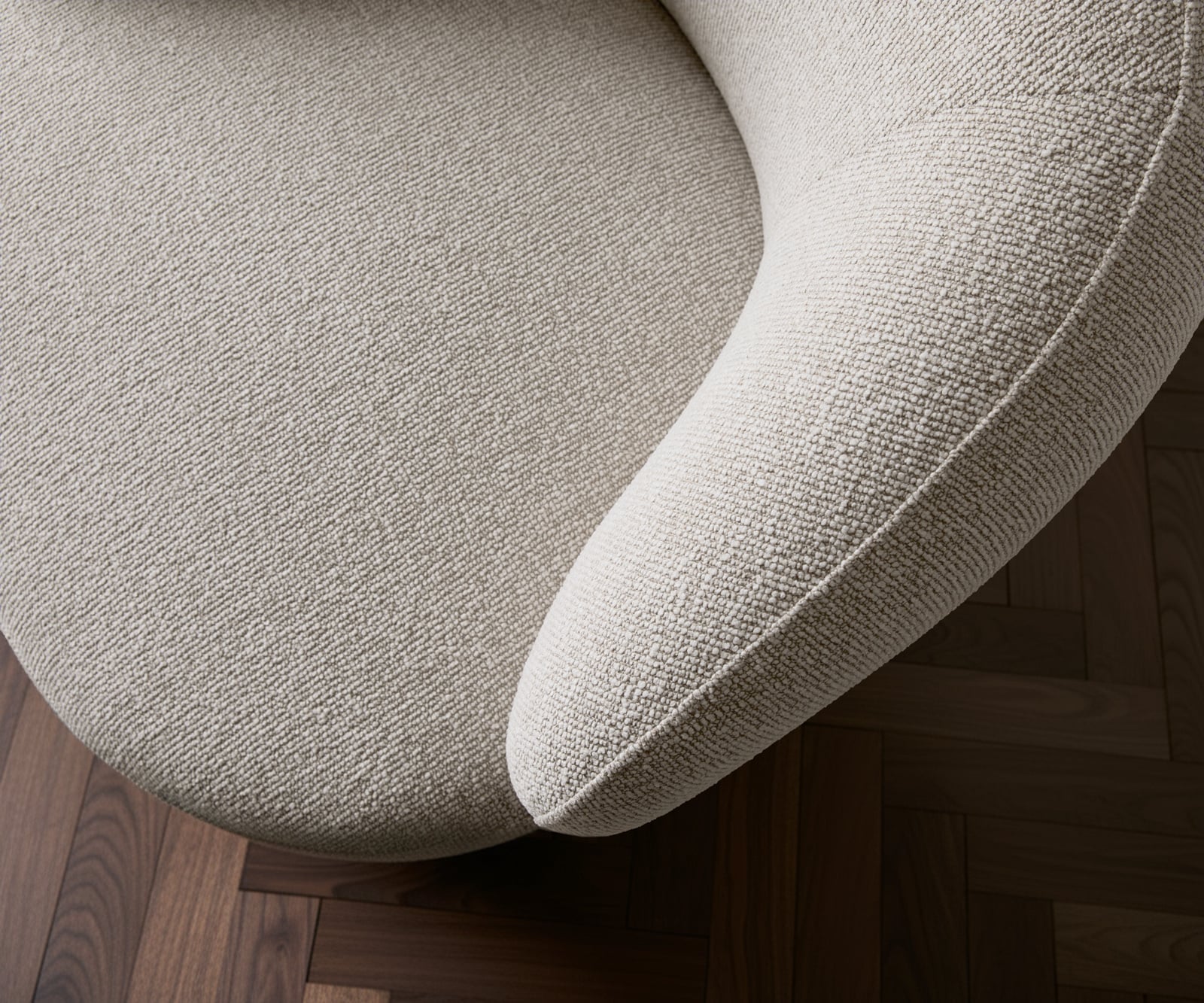 Lounge kreslo Nova 88x88 cm tkanina mäkký béžová - Image 7