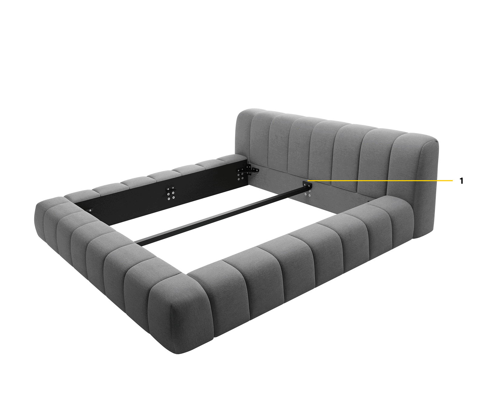 Čalúnená posteľ Cutio 180x200 cm bouclé mäkký tmavobéžová - Image 7