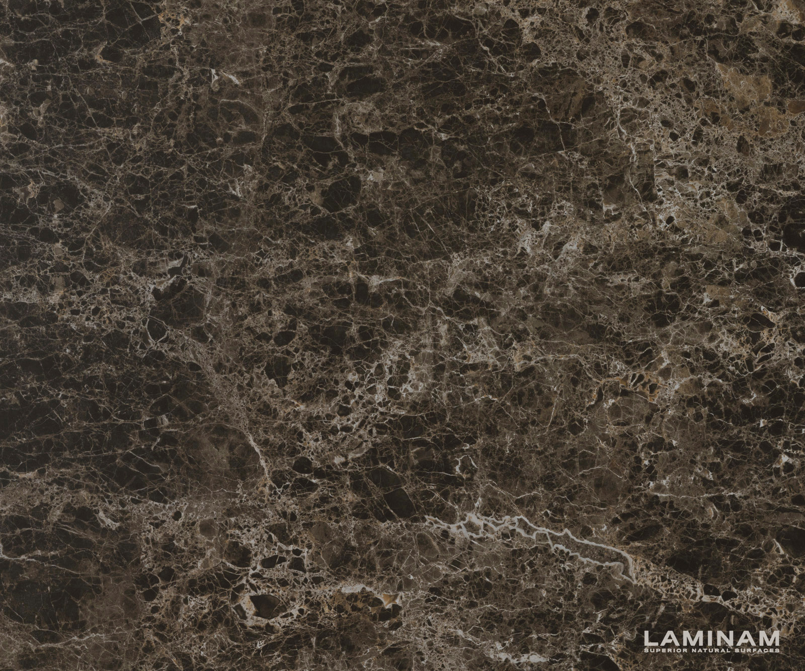 Konferenčný stolík Edge zaoblený tvar 50x50 cm keramika Laminam® Emperador Extra Lucidato tmavohnedá Eleny kov titánová farba - Image 3