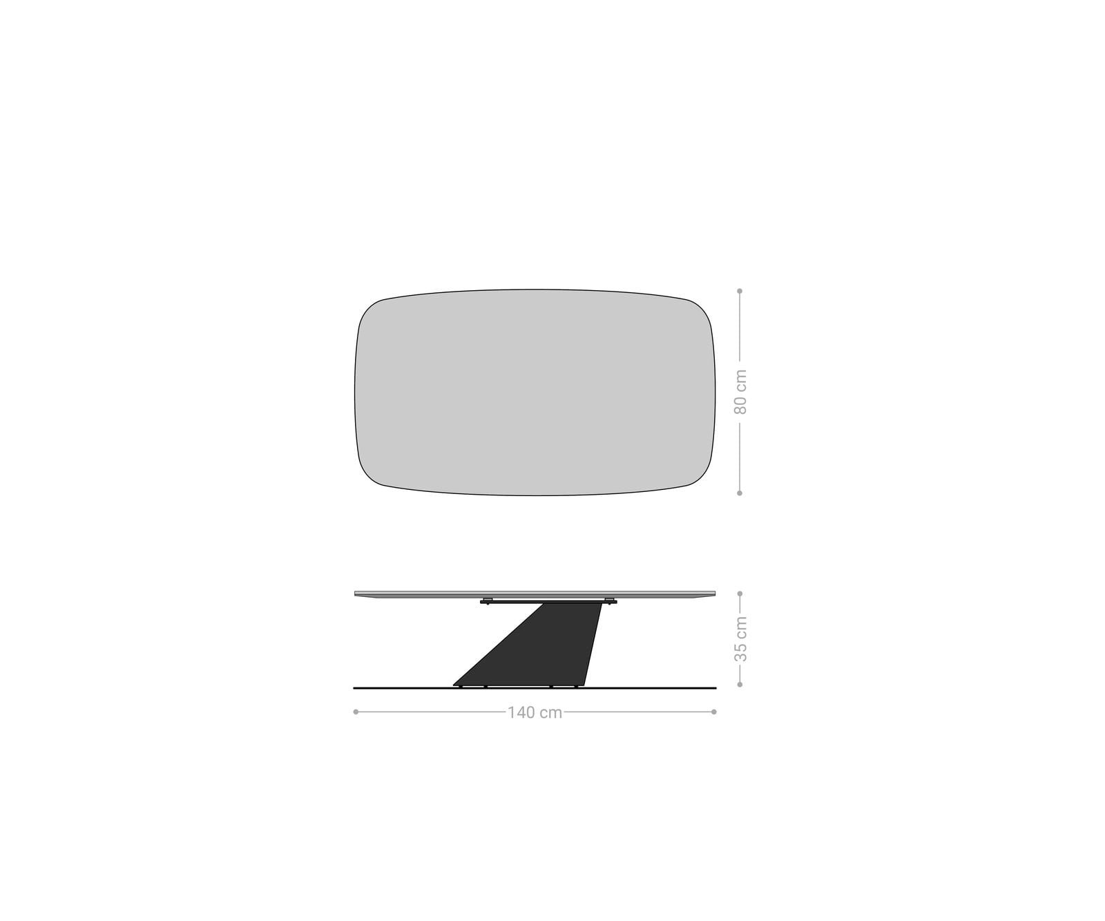 Konferenčný stolík Edge zaoblený 140x80 cm keramika Minas Melange Conis metalická zlatá - Image 8