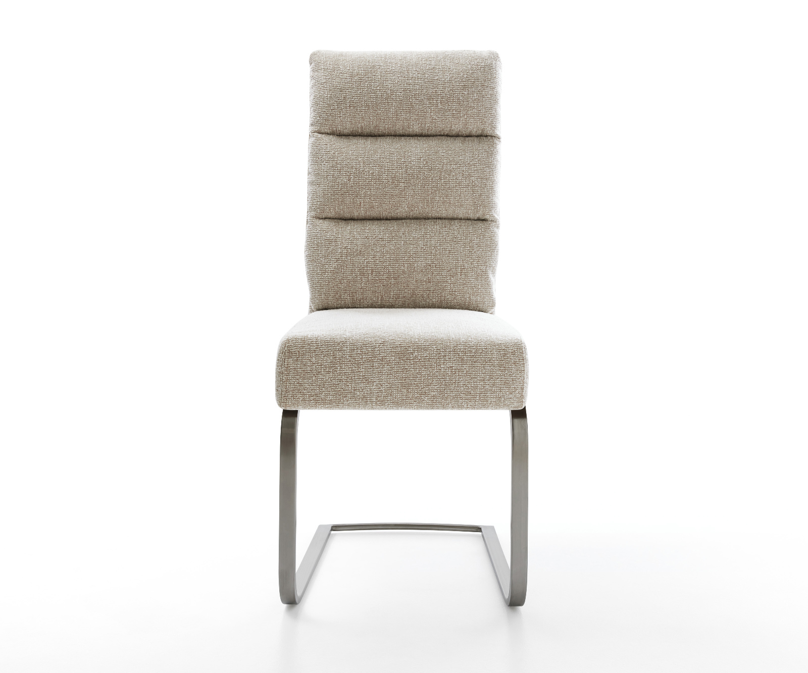 Konzolová jedálenská stolička Pela-Flex tkanina mäkký béžová konzolová jedálenská stolička plochý grafit vrecková pružina - Image 2