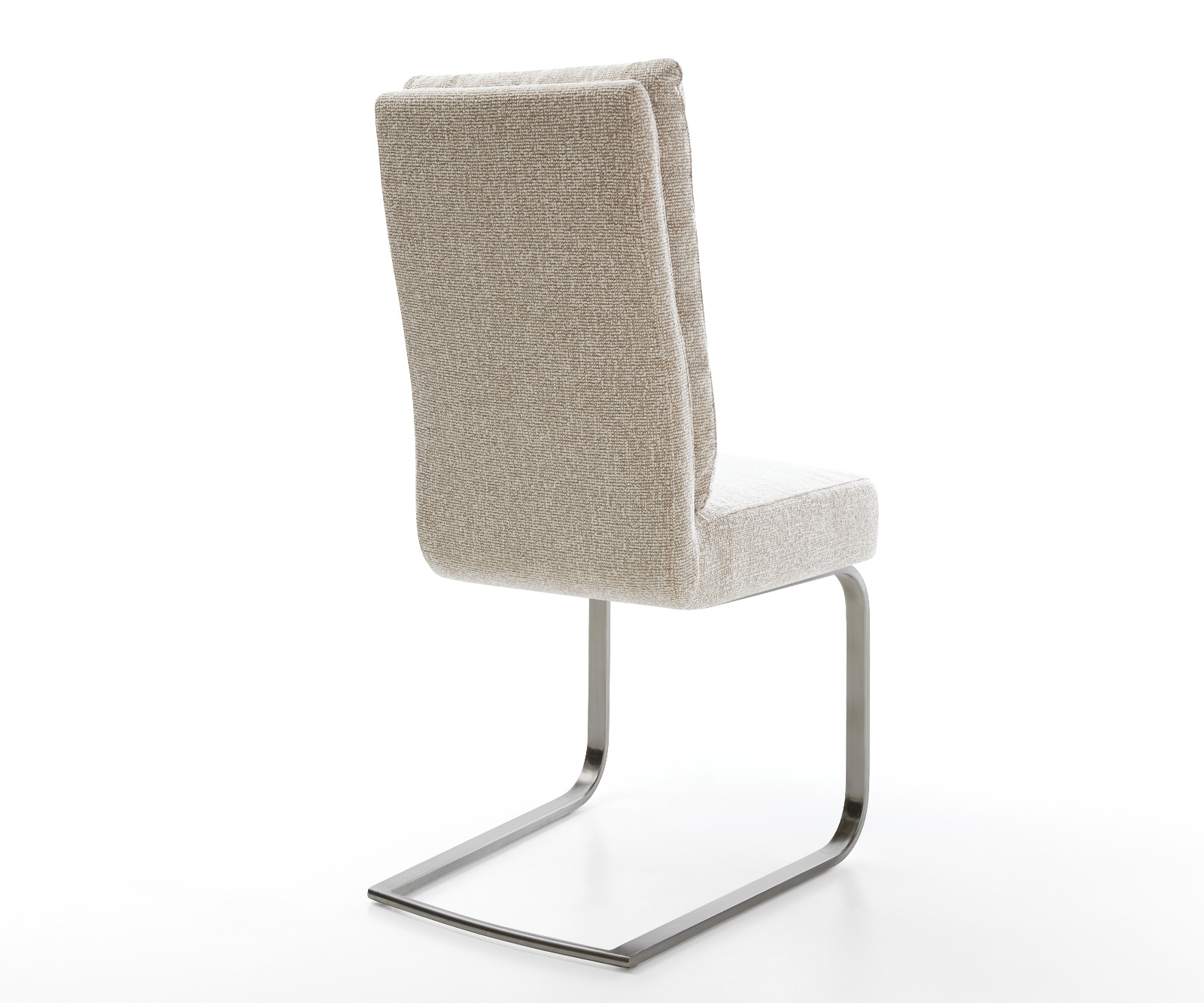 Konzolová jedálenská stolička Pela-Flex tkanina mäkký béžová konzolová jedálenská stolička plochý grafit vrecková pružina - Image 5