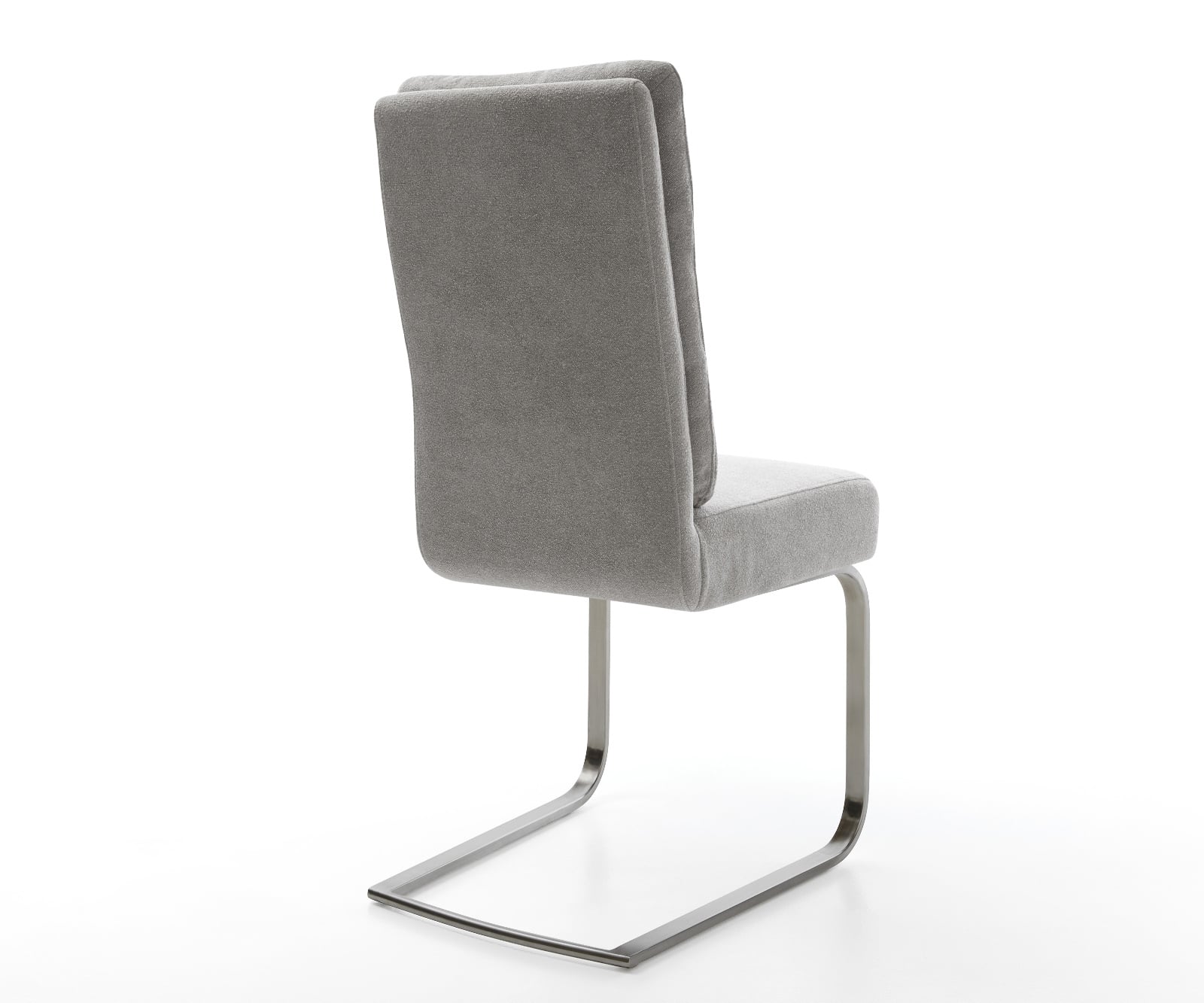 Konzolová jedálenská stolička Pela-Flex texturovaná látka mäkký sivá konzolová jedálenská stolička plochý grafit vrecková pružina - Image 5